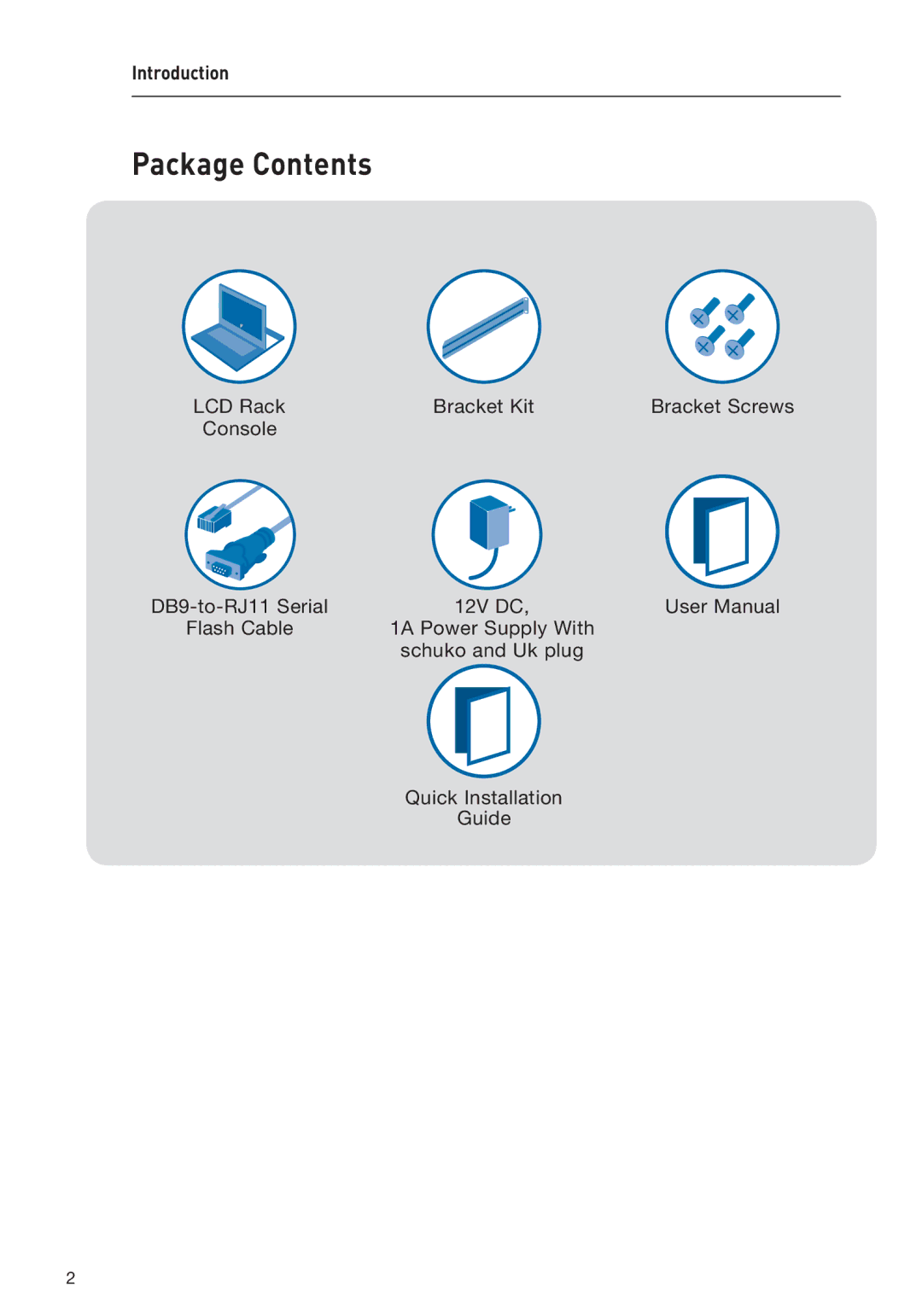 Belkin F1DC116BxxSR, F1DC108BxxSR user manual Package Contents 