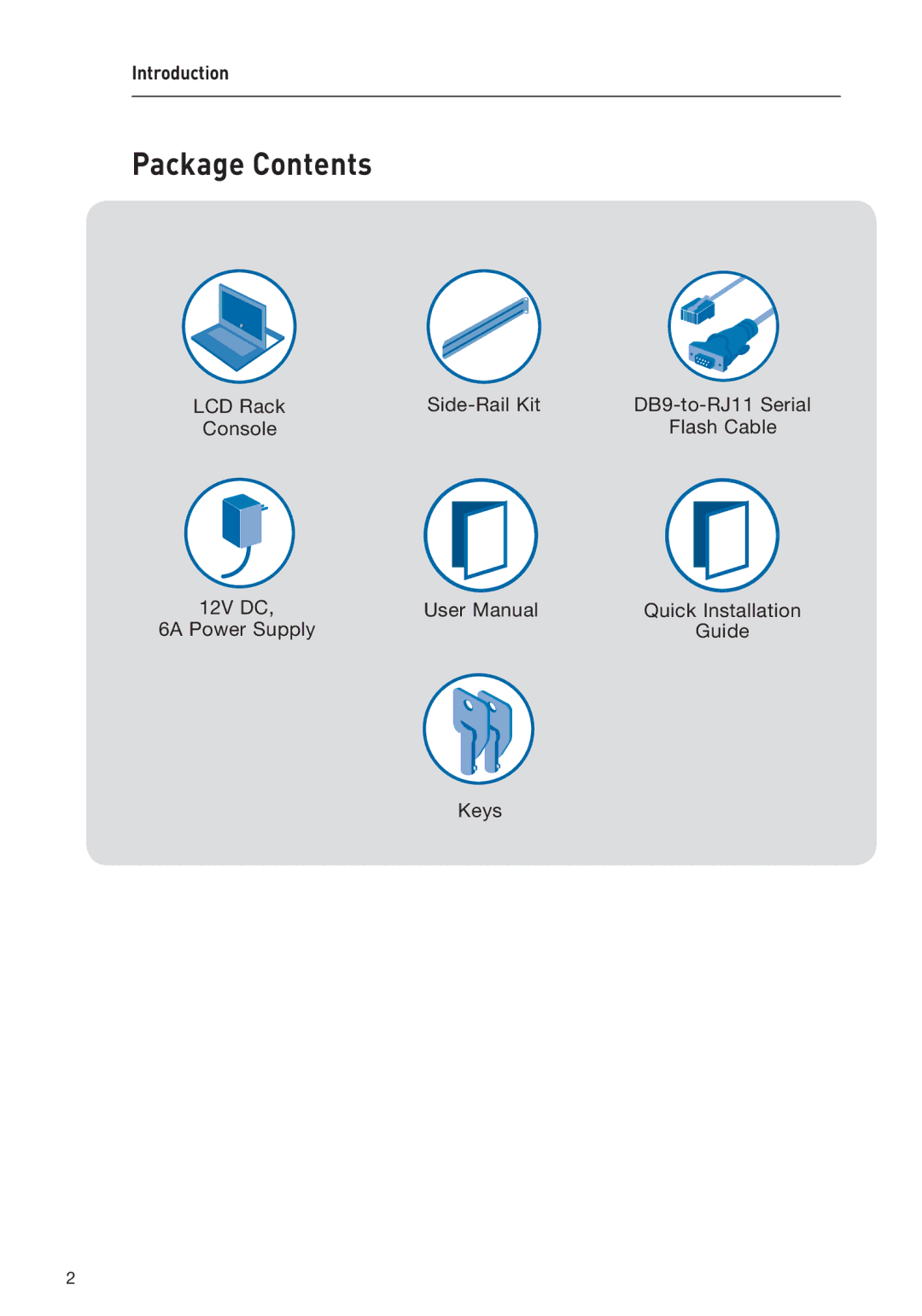 Belkin F1DC108C-US, F1DC116C-US, F1DC1XXC-US user manual Package Contents 