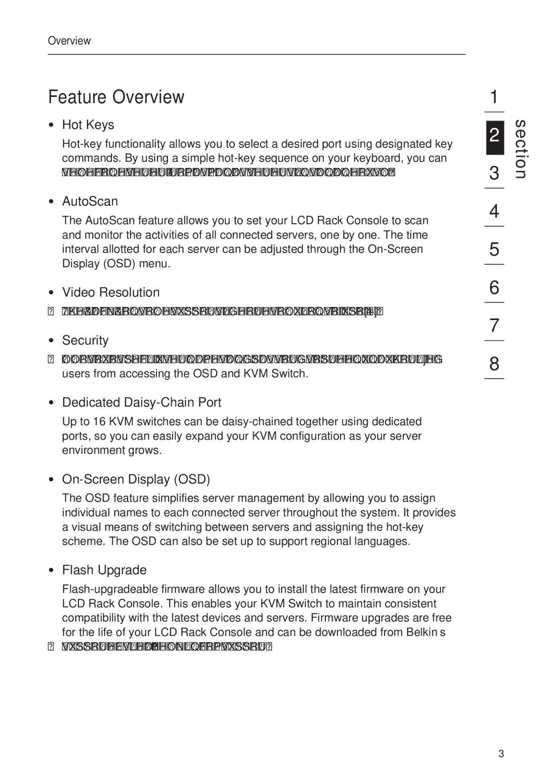 Belkin F1DC1XXC-US, F1DC116C-US, F1DC108C-US user manual Feature Overview 