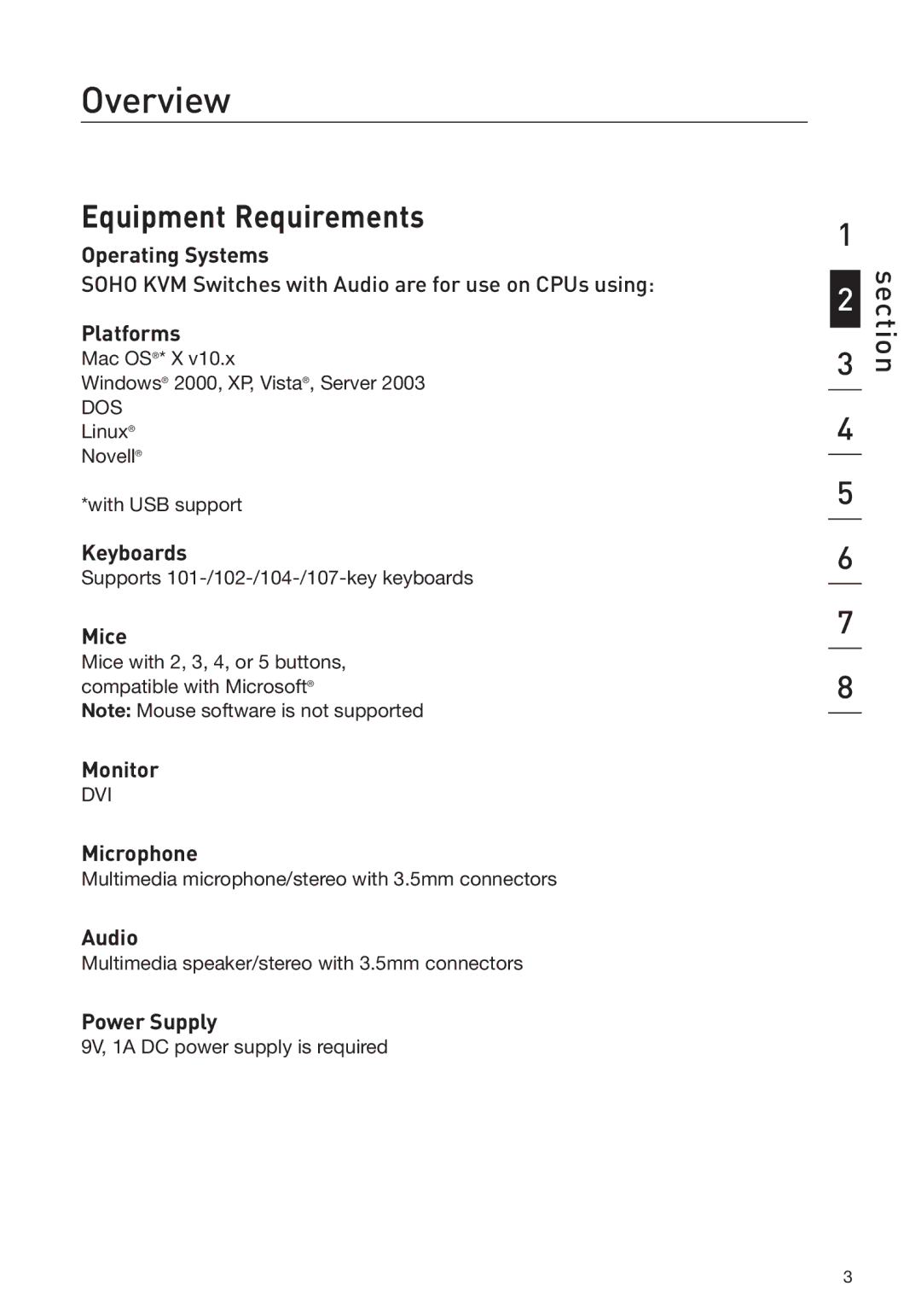 Belkin F1DD102L user manual Equipment Requirements 