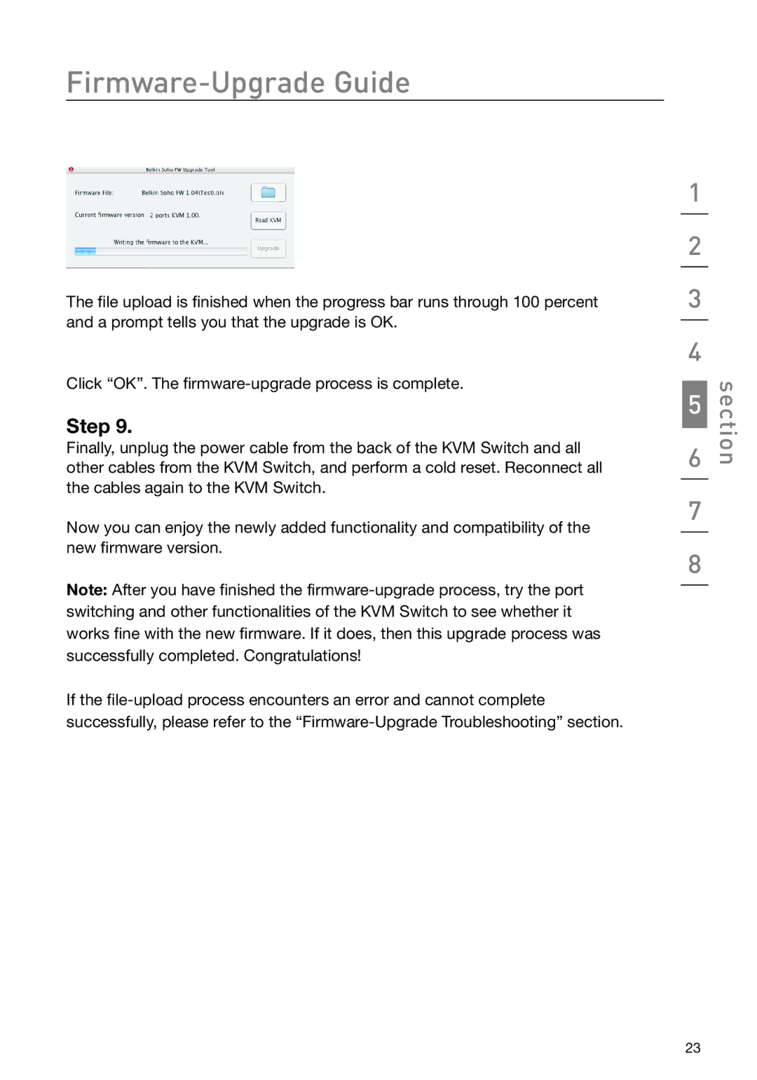 Belkin F1DH104L, F1DH102L user manual Firmware-Upgrade Guide 