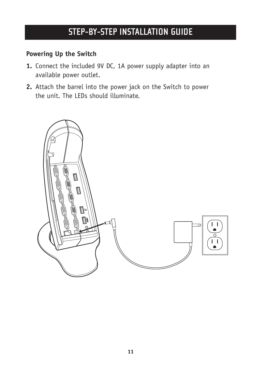 Belkin F1DH104U, F1DH102U user manual Powering Up the Switch 