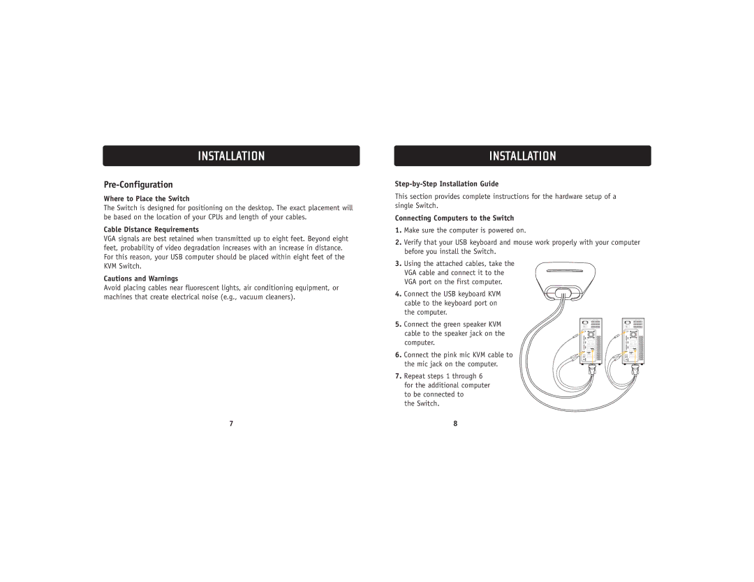 Belkin F1DL102 user manual Installation, Pre-Configuration 