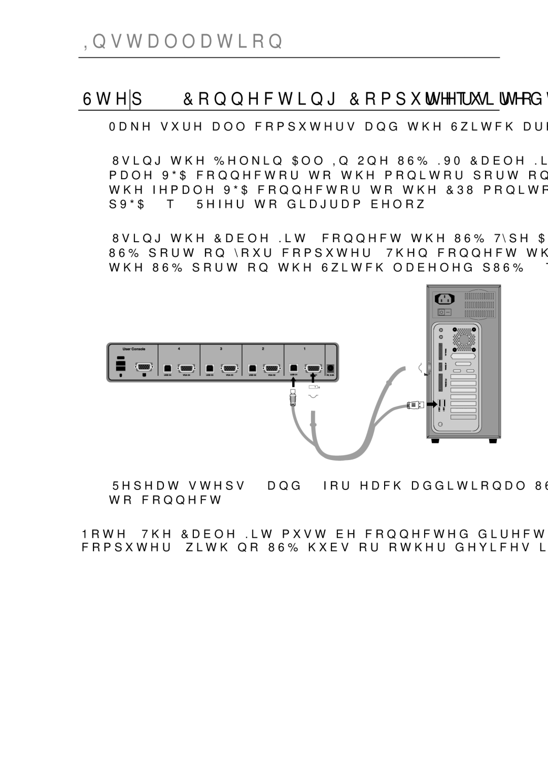 Belkin F1DN102U manual Connecting Computers to the Switch required 