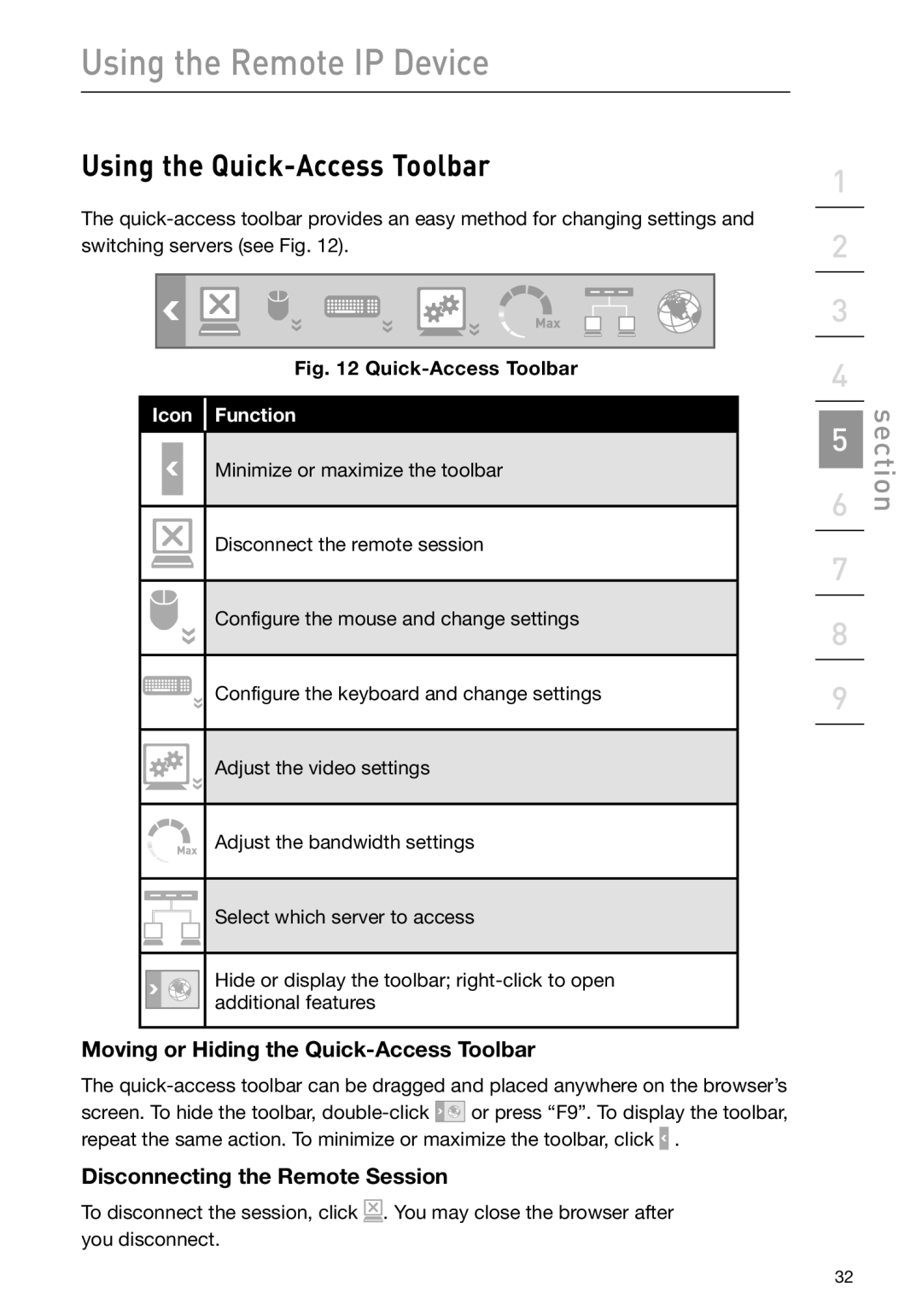 Belkin F1DP101M user manual Using the Quick-Access Toolbar, Moving or Hiding the Quick-Access Toolbar 