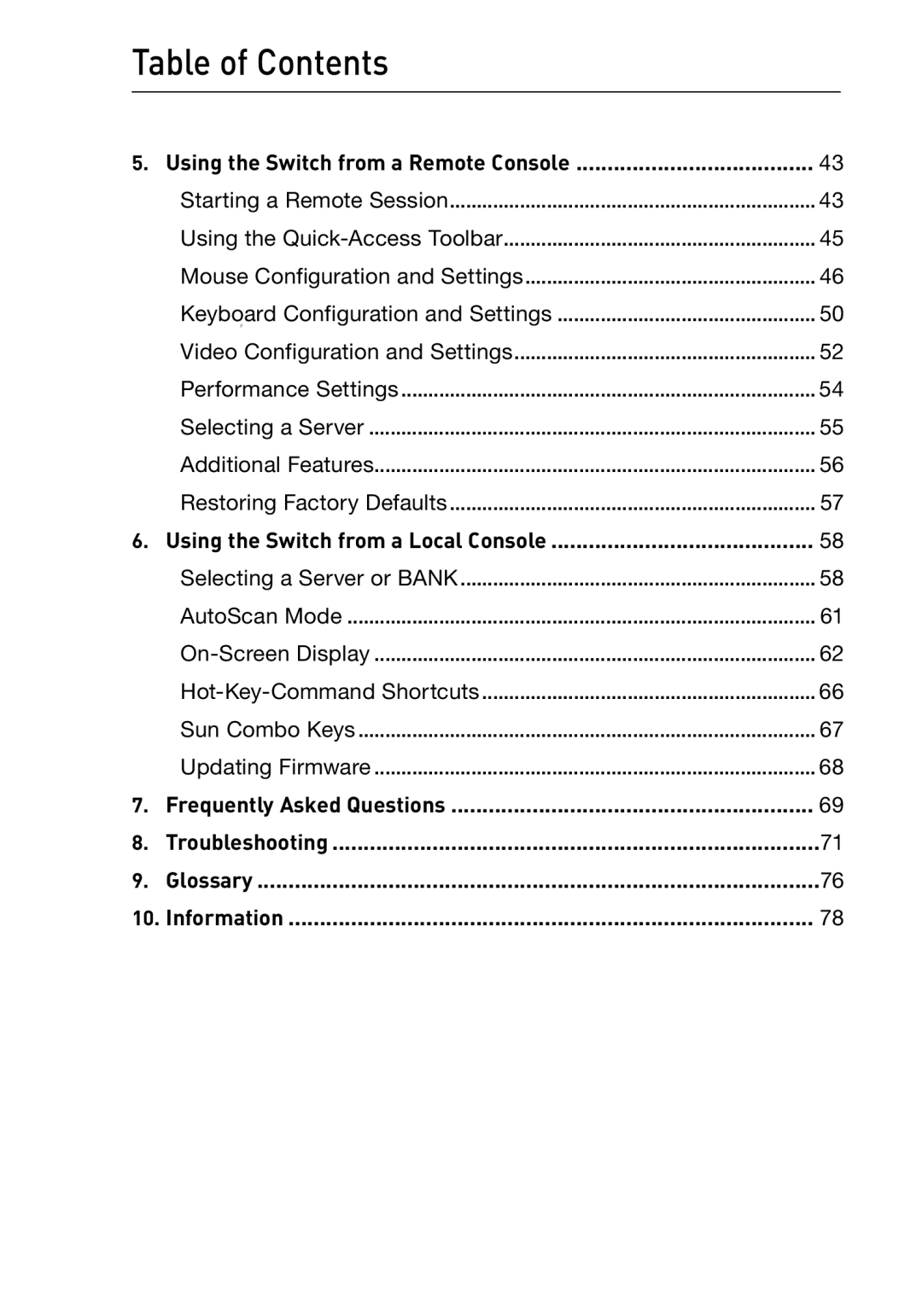 Belkin F1DP108G, F1DP116G user manual Using the Switch from a Remote Console, Using the Switch from a Local Console 