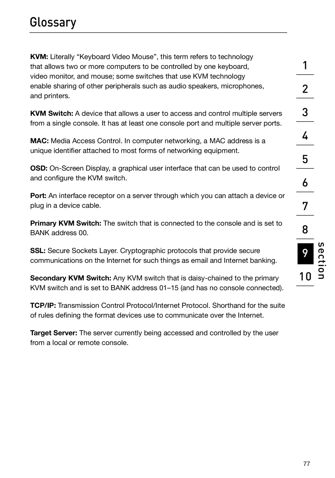 Belkin F1DP108G user manual Section 