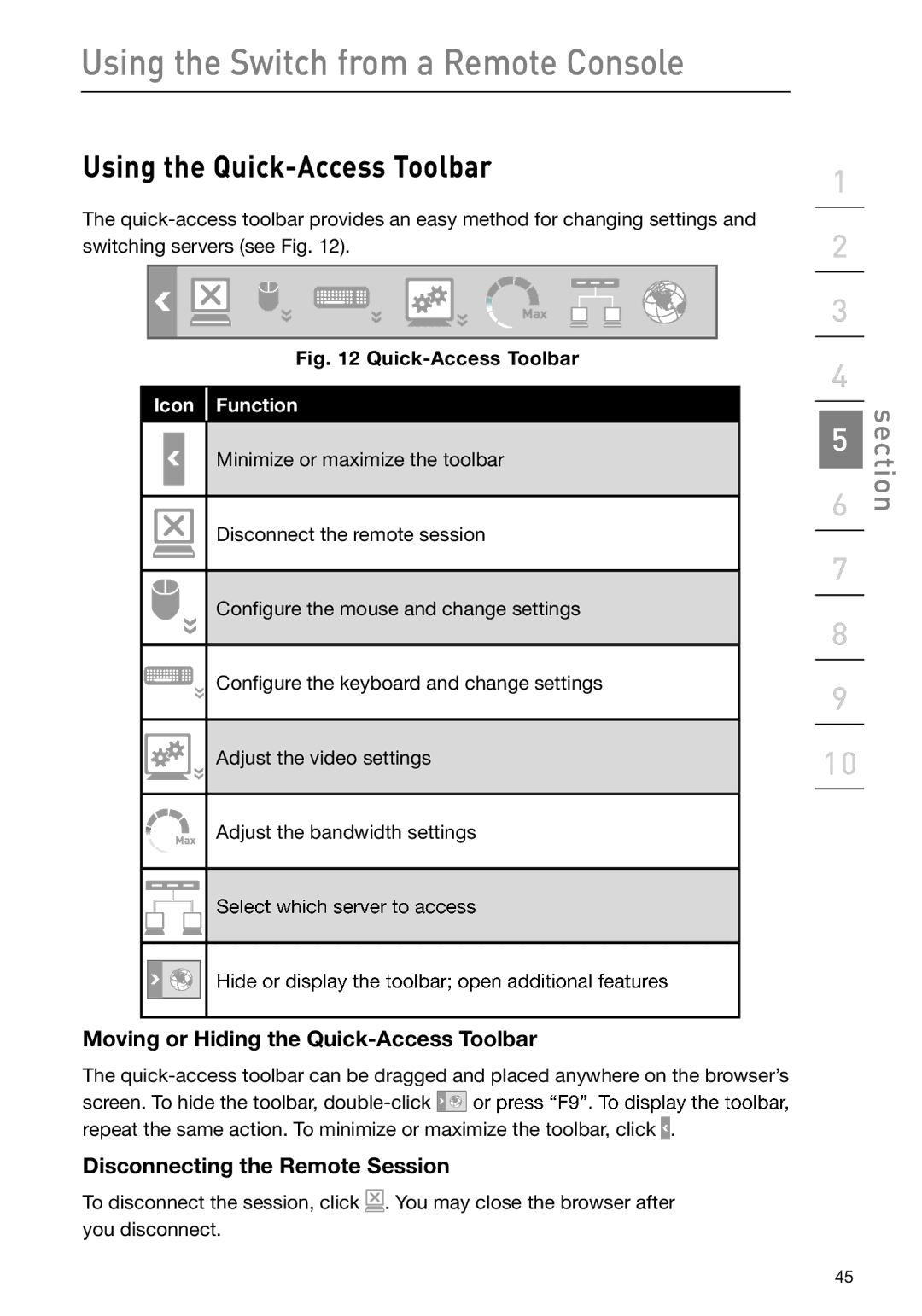 Belkin F1DP108Gea, F1DP116Gea user manual Using the Quick-Access Toolbar, Moving or Hiding the Quick-Access Toolbar 