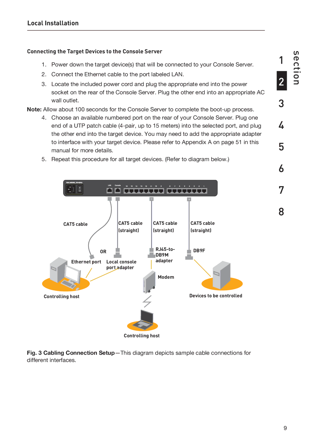 Belkin F1DP116SEA user manual Connecting the Target Devices to the Console Server, DB9M 