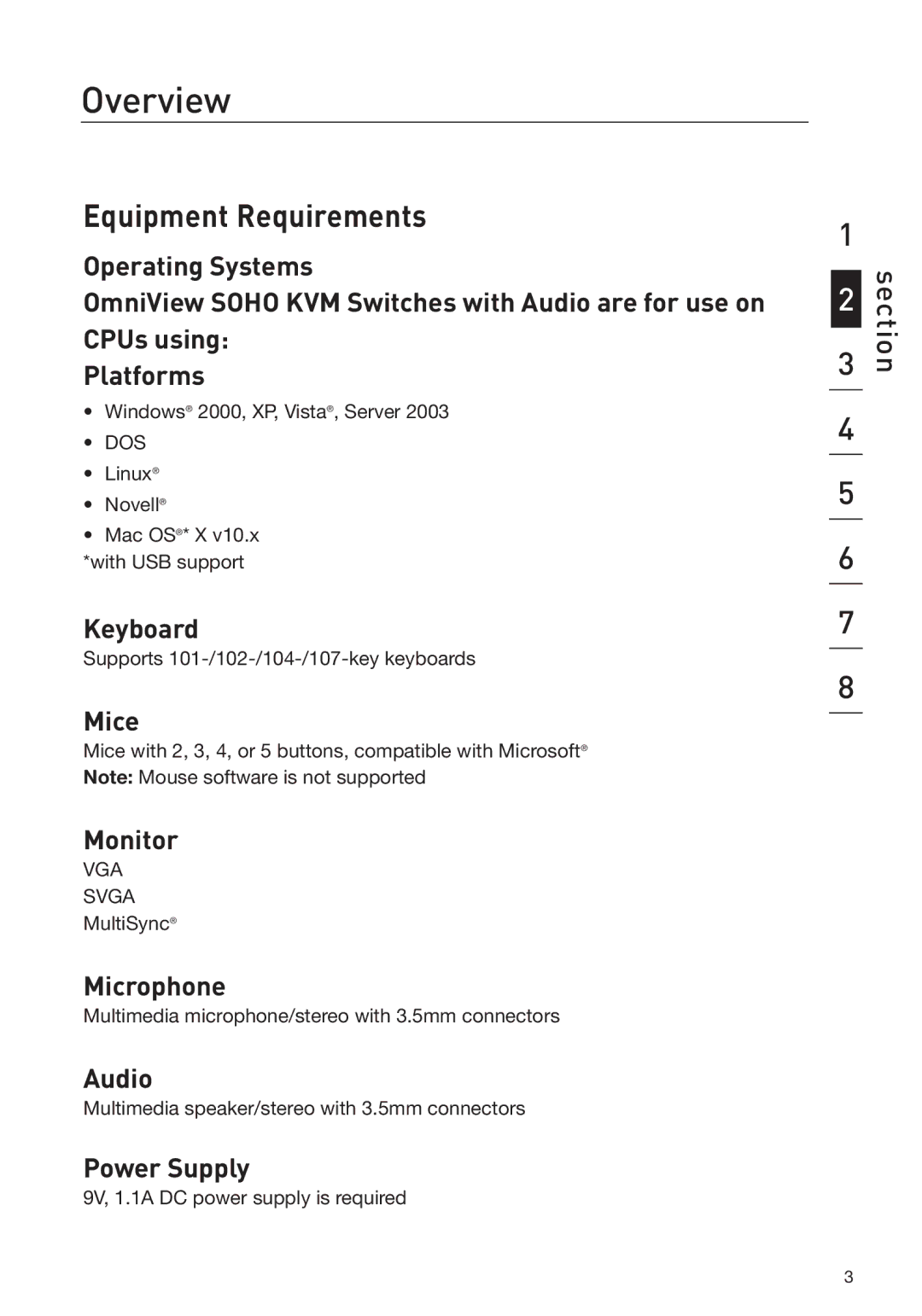 Belkin F1DS104L, F1DS102L manual Equipment Requirements 