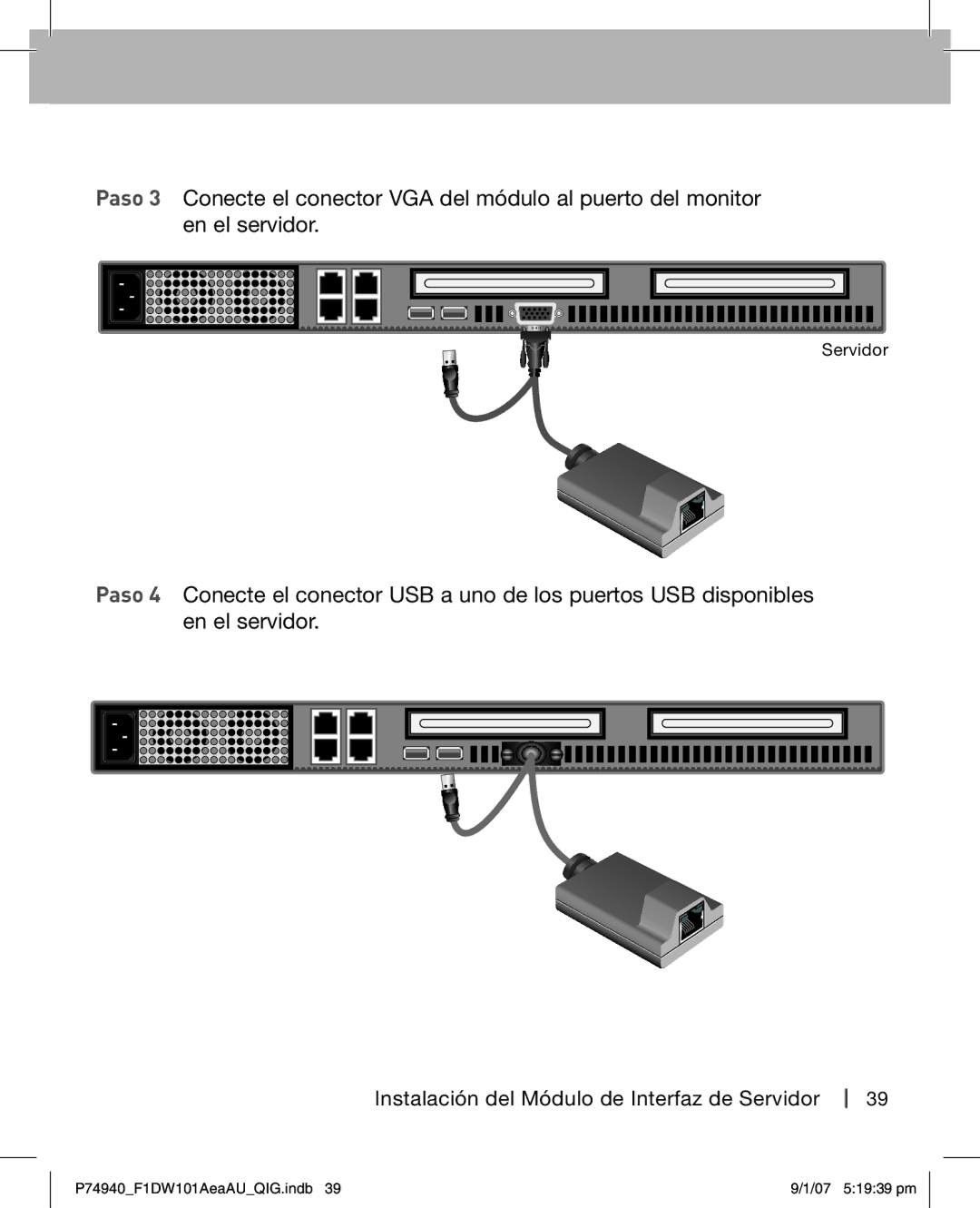 Belkin F1DW101AEAAU manual Servidor 