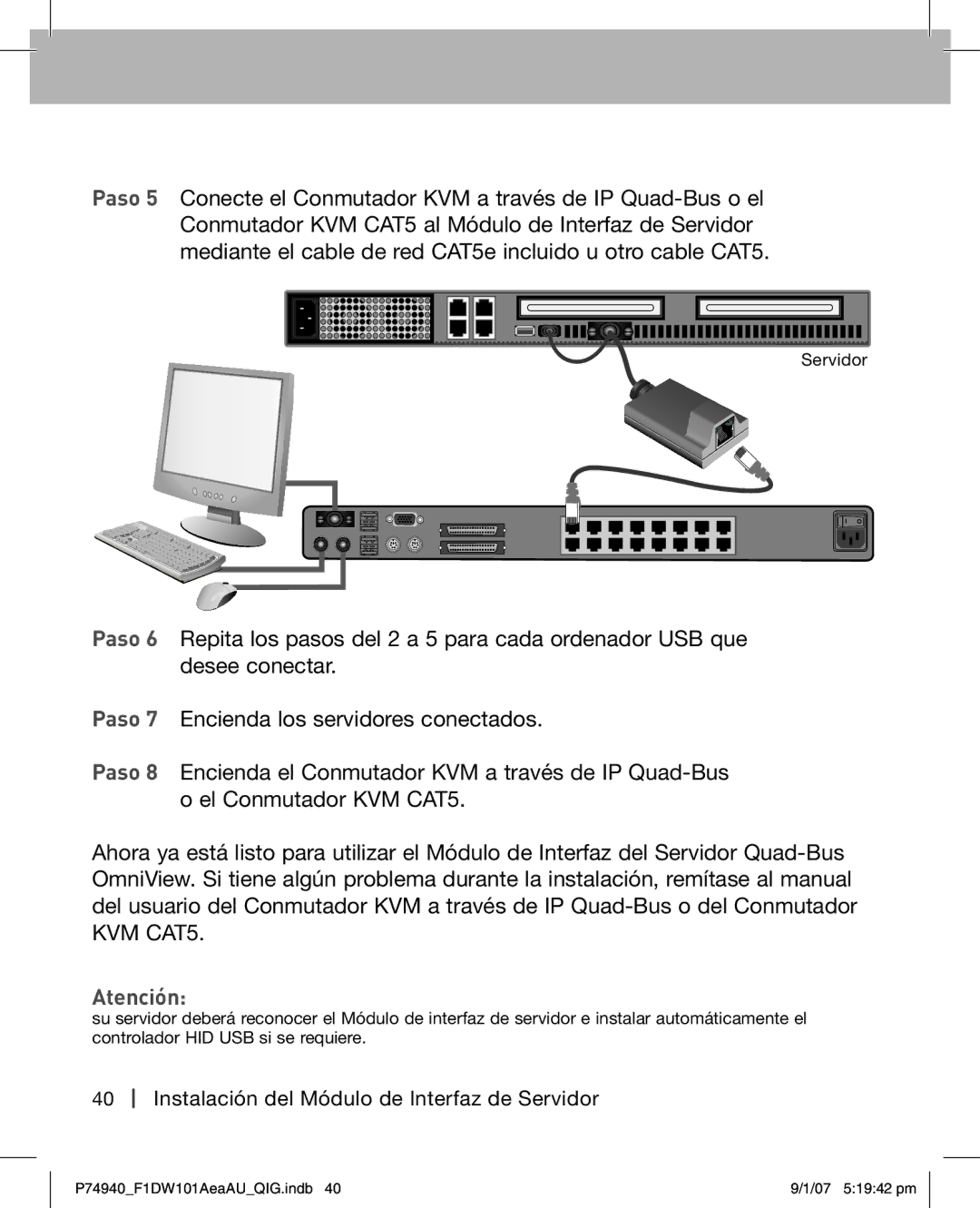 Belkin F1DW101AEAAU manual Atención 