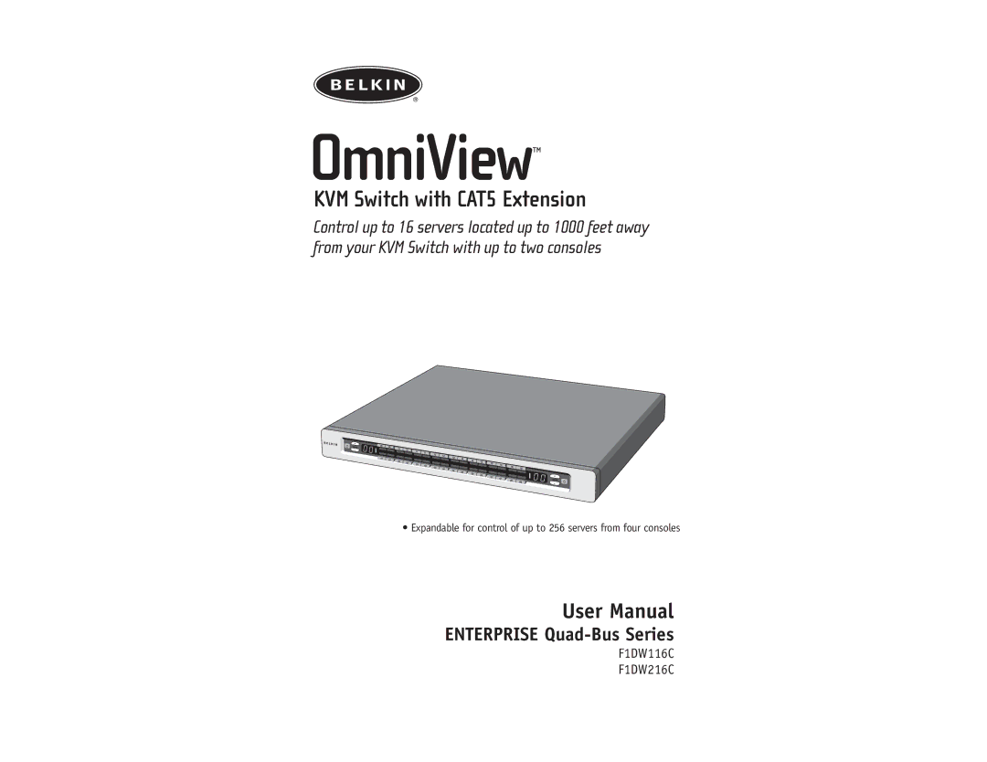 Belkin F1DW216C, F1DW116C user manual OmniView 