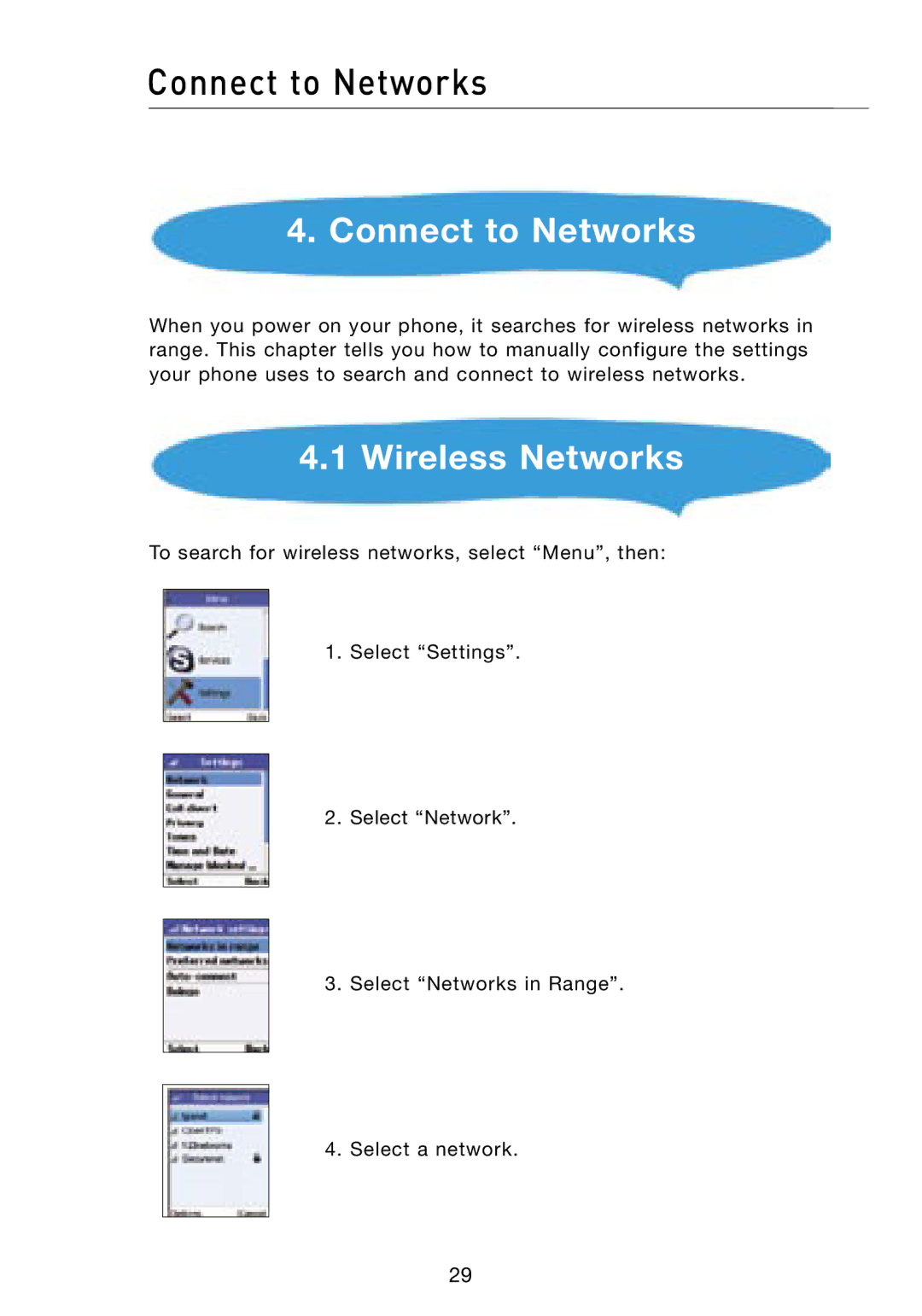 Belkin F1PP000GN-SK user manual Connect to Networks, Wireless Networks 