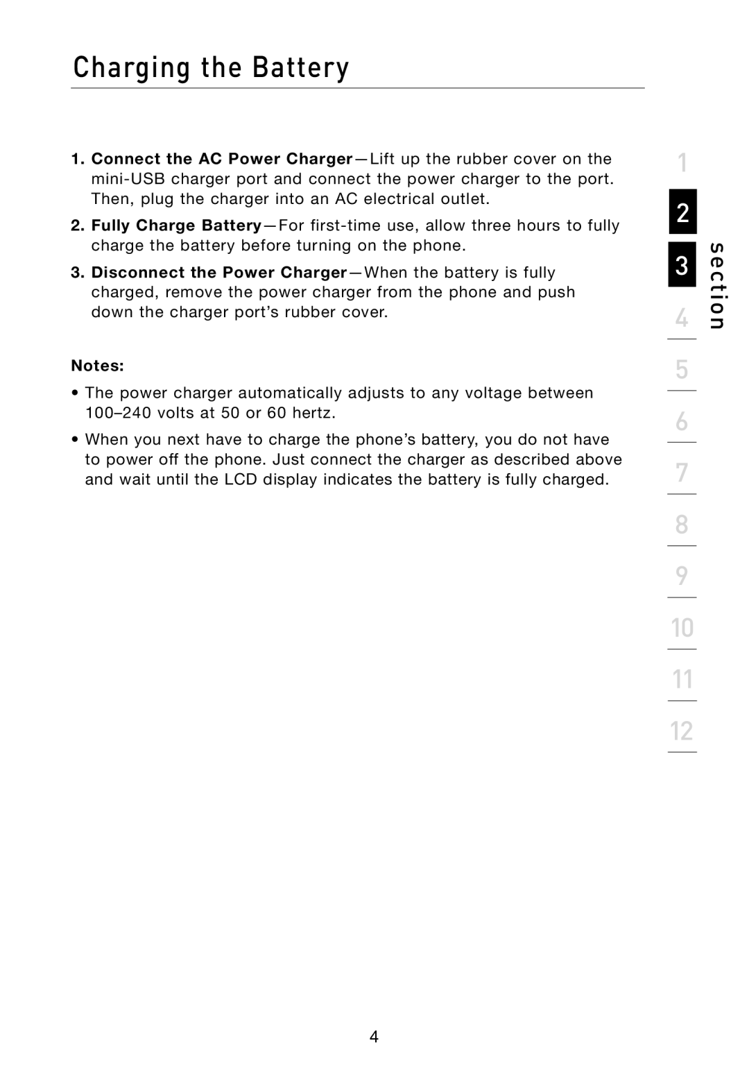 Belkin F1PP000GN-SK user manual Charging the Battery 