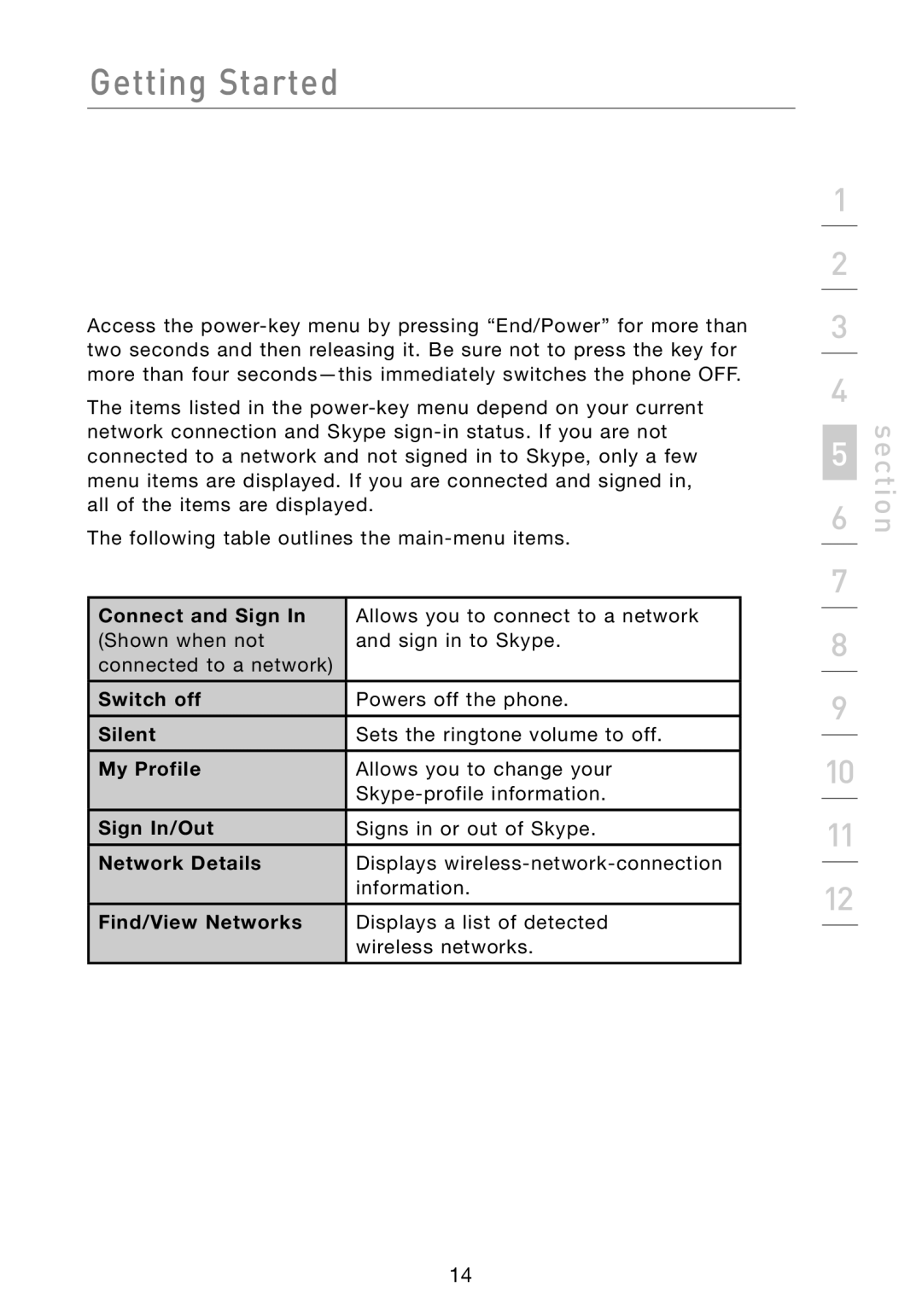 Belkin F1PP000GN-SK manual Power-Key Menu 