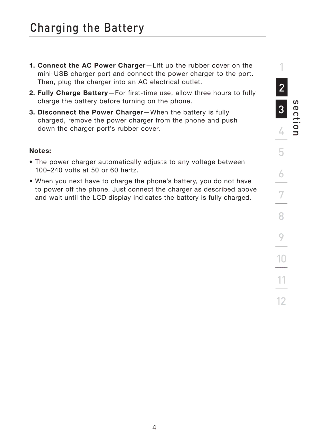 Belkin F1PP000GN-SK manual Charging the Battery 