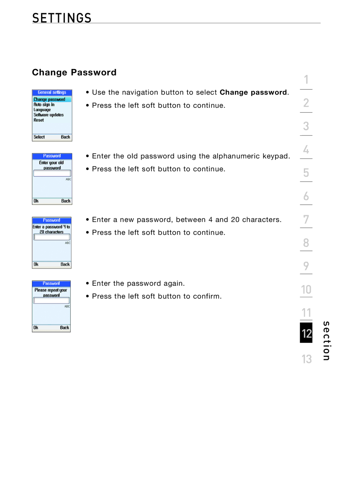 Belkin F1PP010EN-SK manual Change Password 