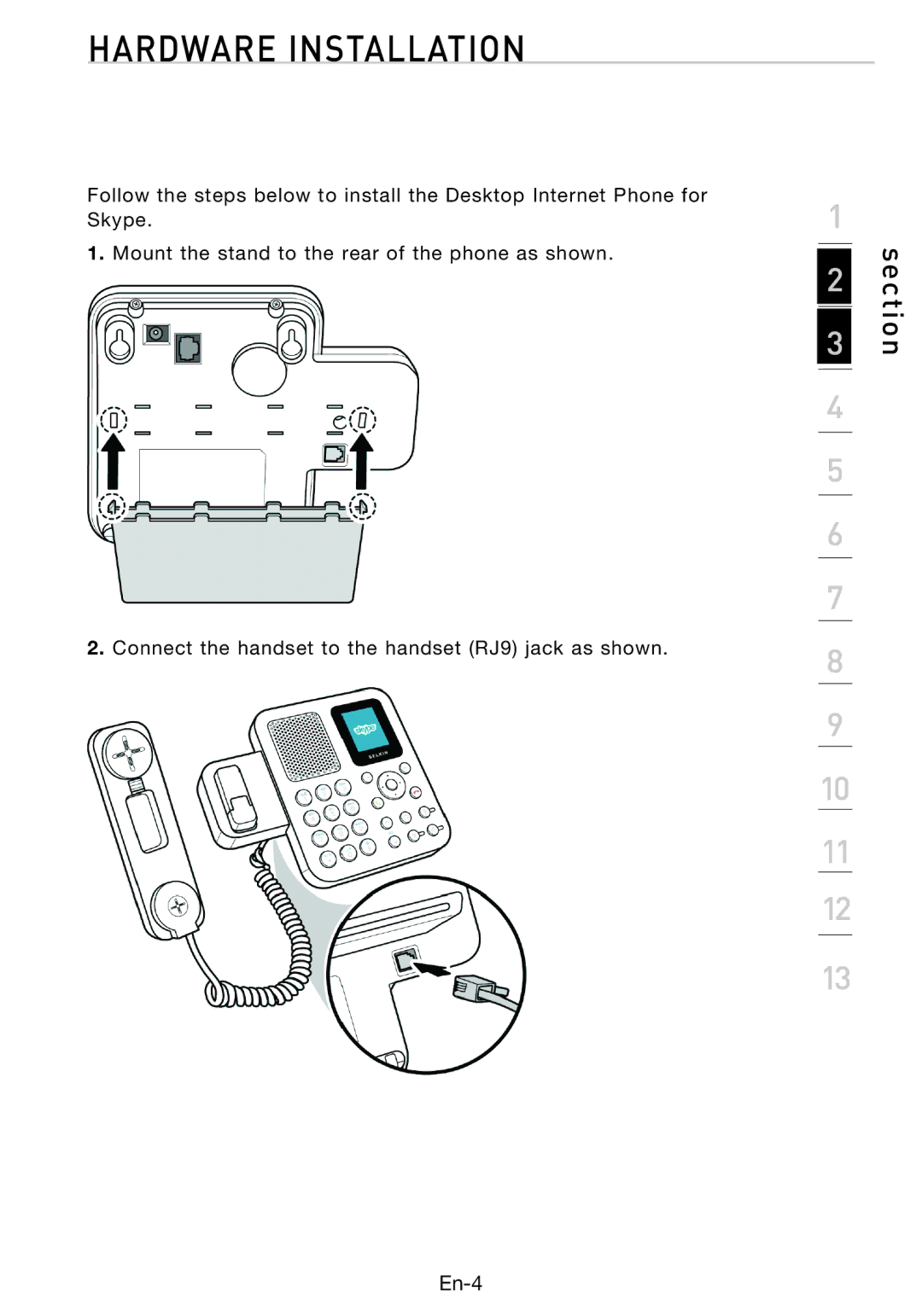 Belkin F1PP010EN-SK manual Hardware Installation 