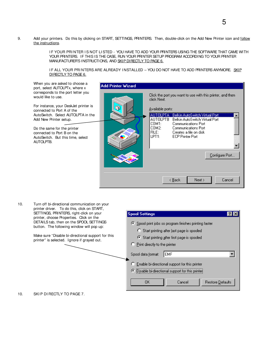 Belkin F1U109 user manual Skip Directly to 