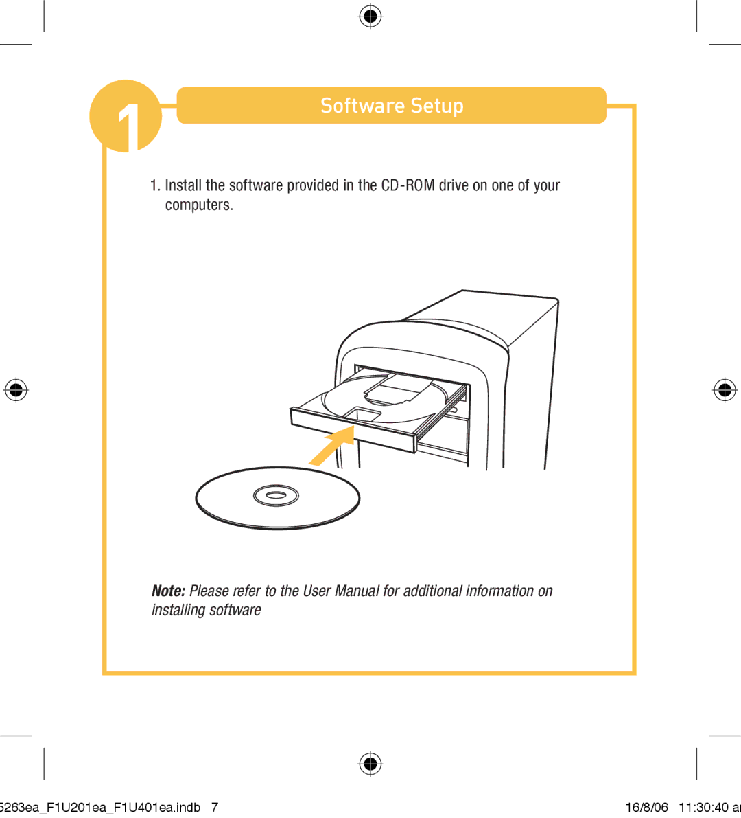 Belkin F1U201VEA1 manual Software Setup 