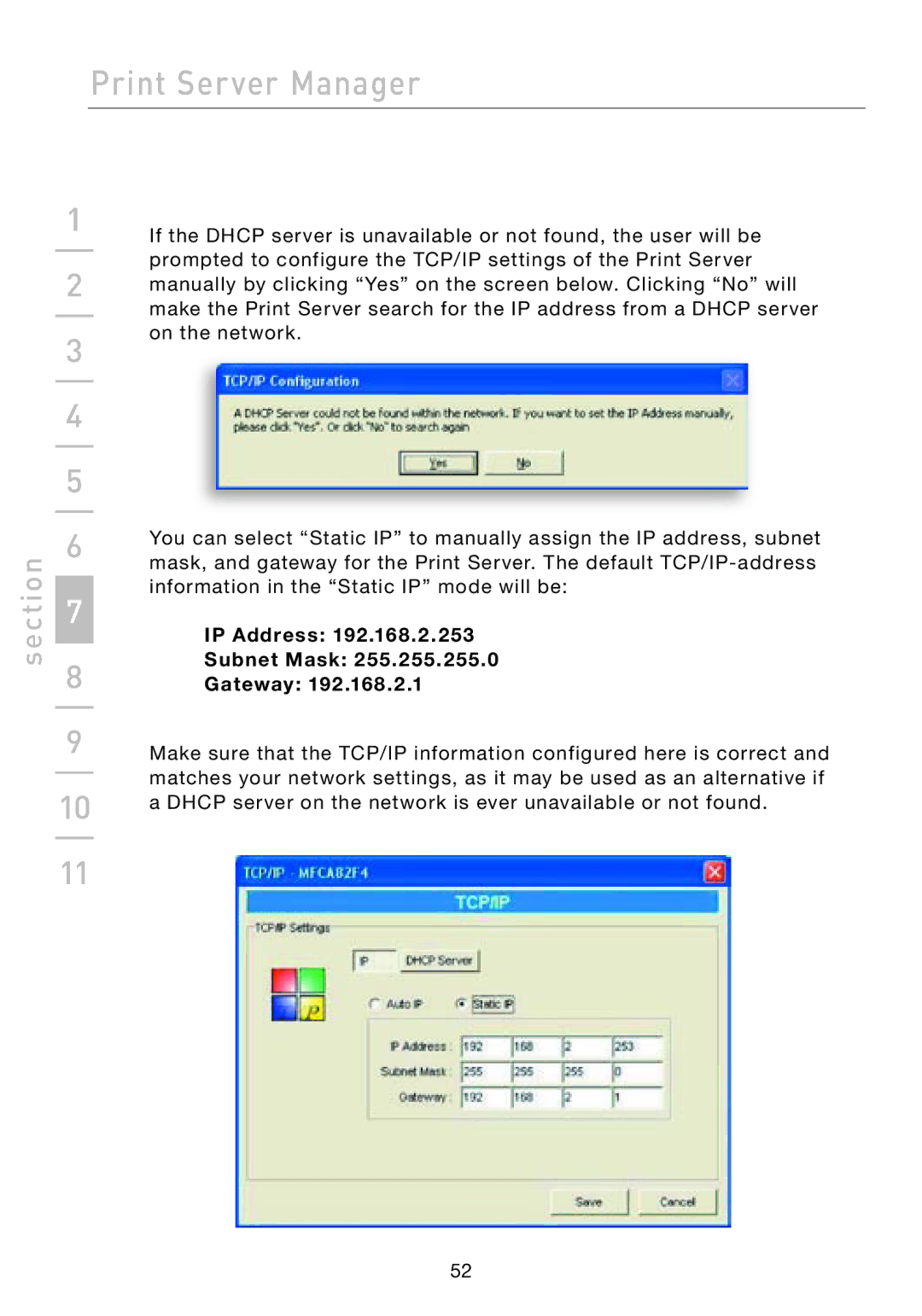 Belkin F1UP002 manual IP Address, Gateway 