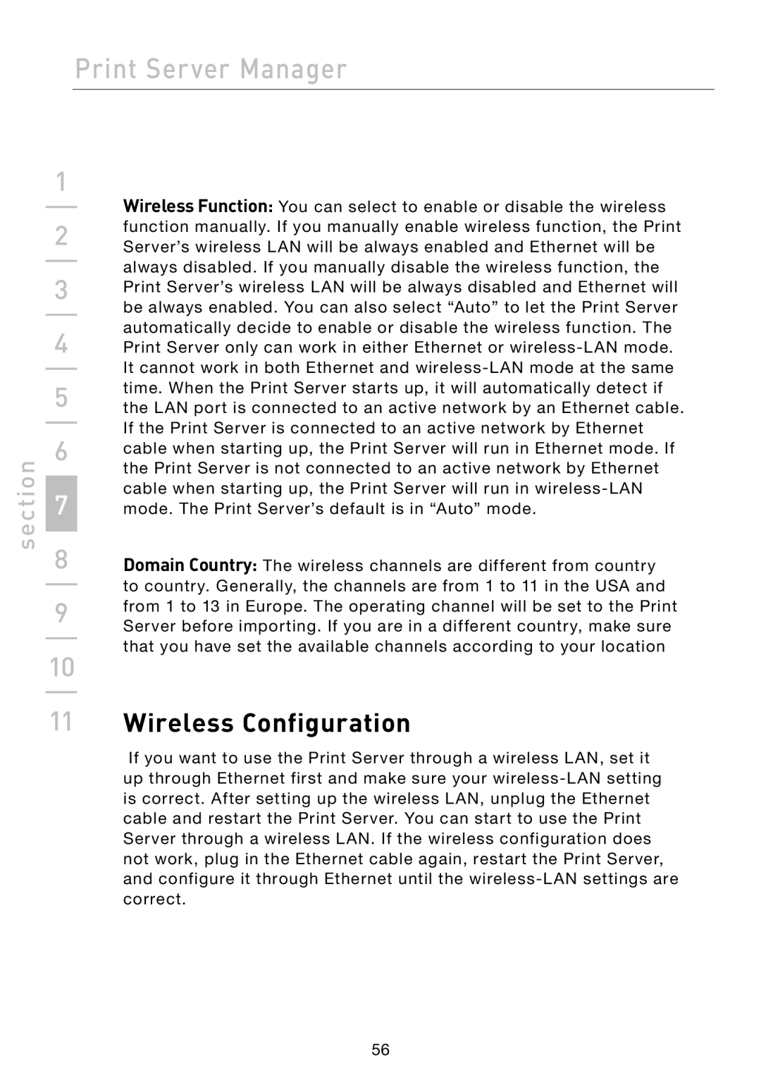 Belkin F1UP002 manual Wireless Configuration 