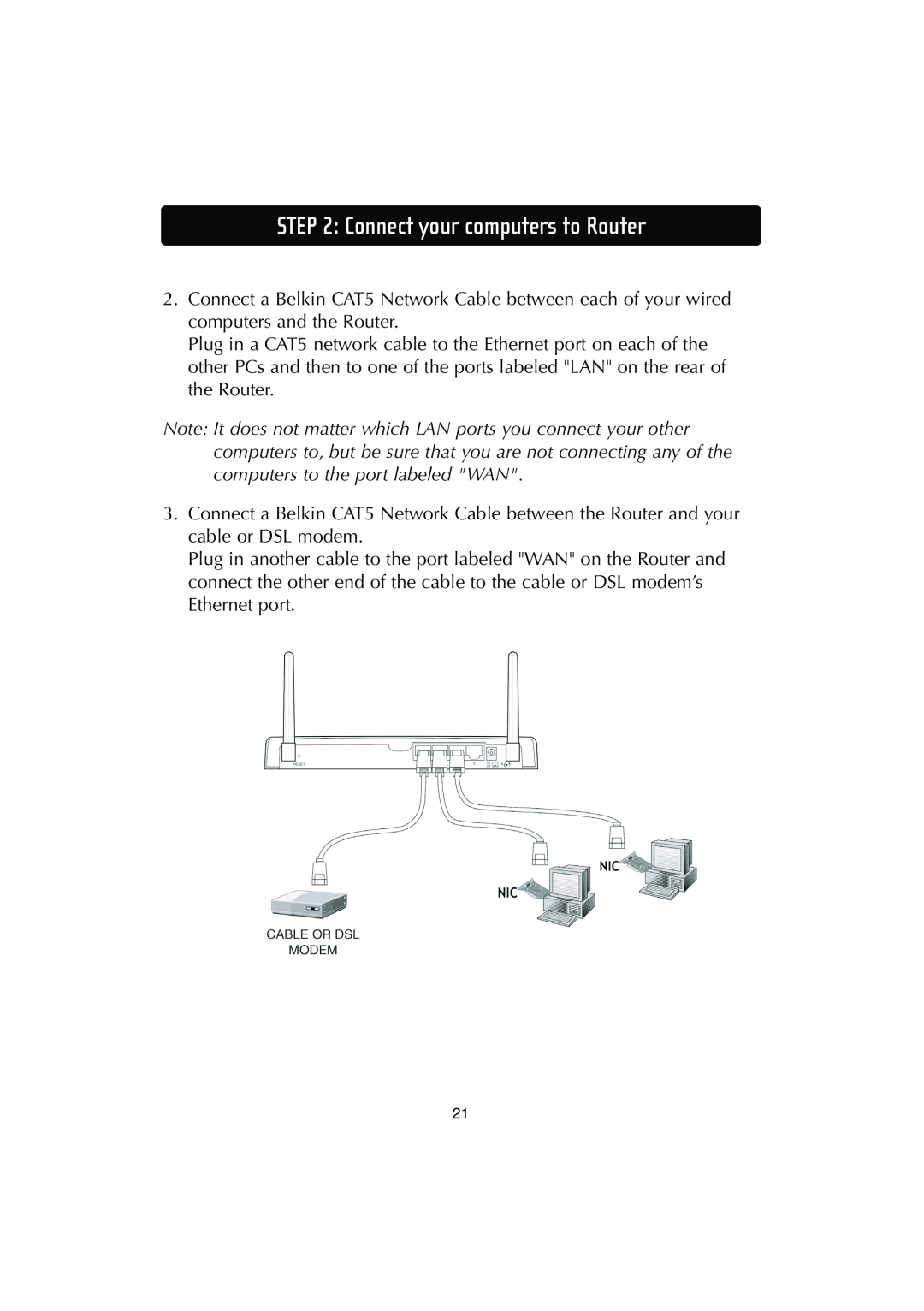 Belkin F506230-3 user manual Connect your computers to Router 