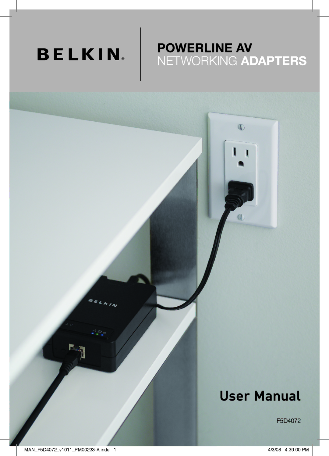 Belkin F5D4072 user manual 