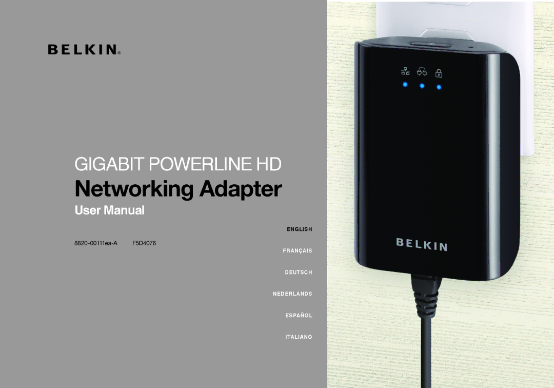 Belkin F5D4076 user manual Networking Adapter 