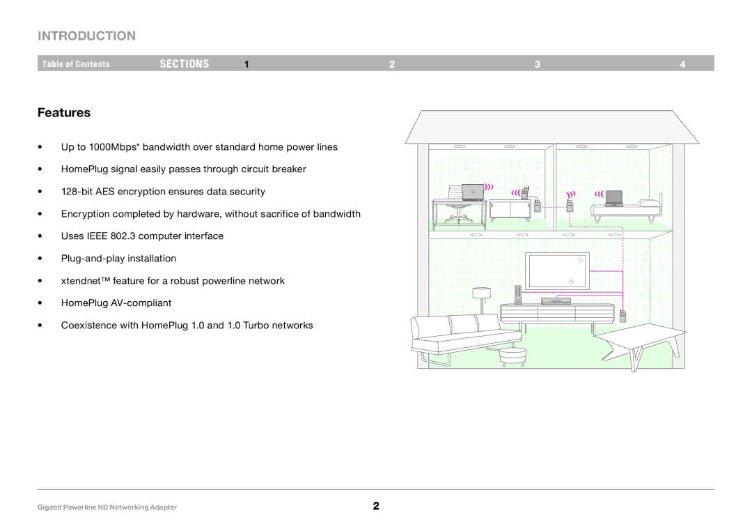 Belkin F5D4076 user manual Introduction, Features 