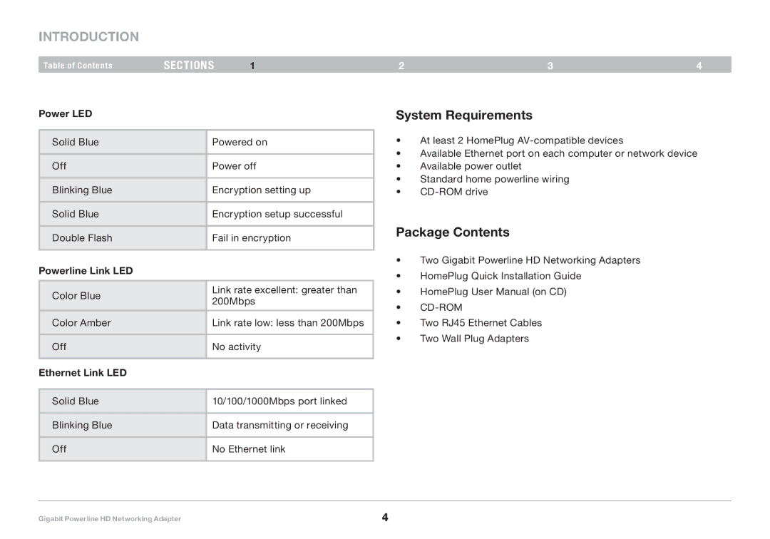 Belkin F5D4076 user manual System Requirements, Package Contents 