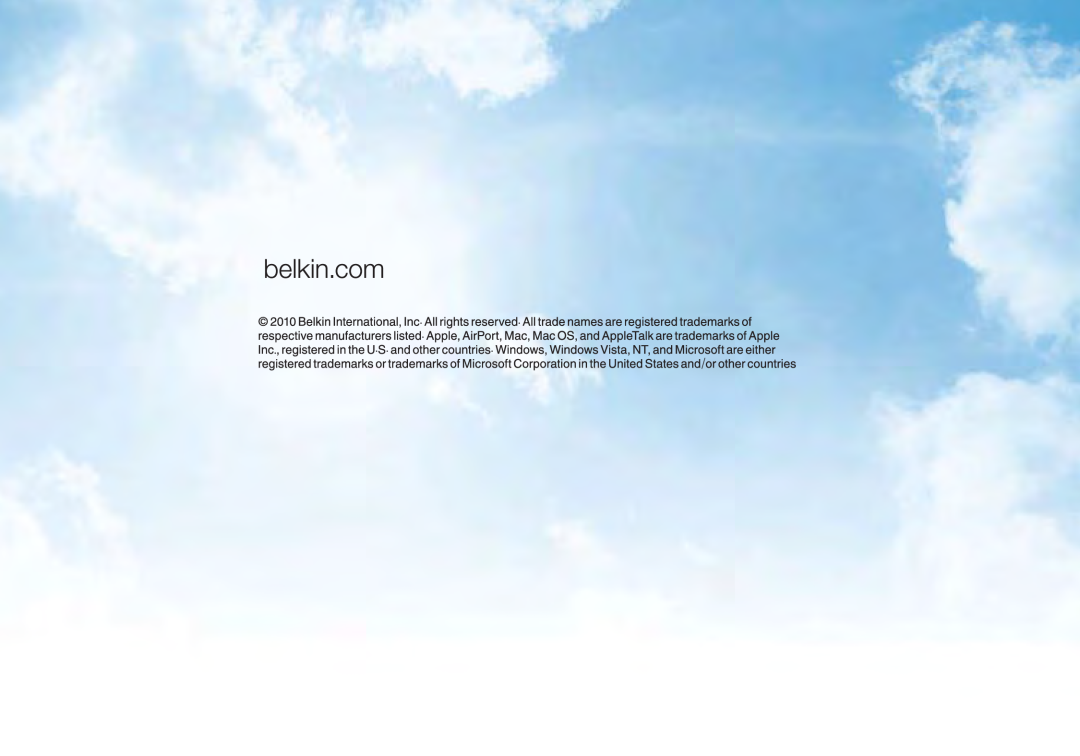 Belkin F5D4077UK user manual 