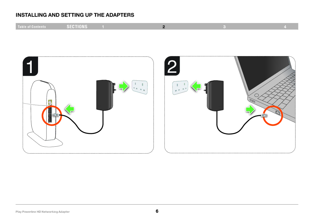 Belkin F5D4078 user manual Sections 