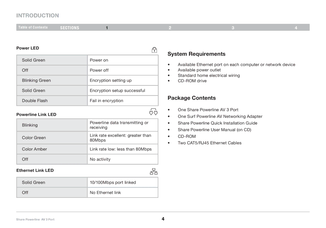 Belkin F5D4081 user manual System Requirements, Package Contents 