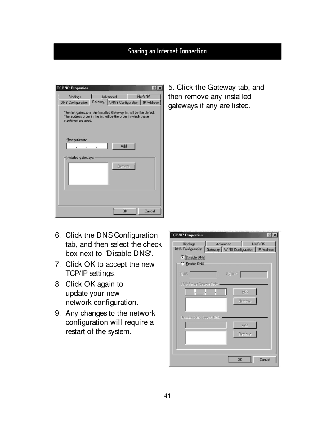 Belkin F5D5000t manual Sharing an Internet Connection 