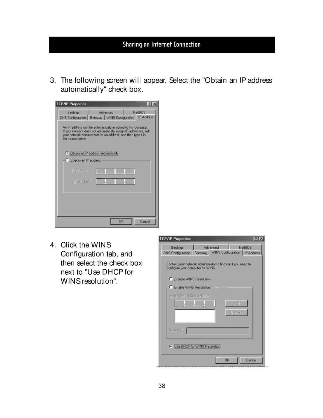 Belkin F5D5020T manual Sharing an Internet Connection 