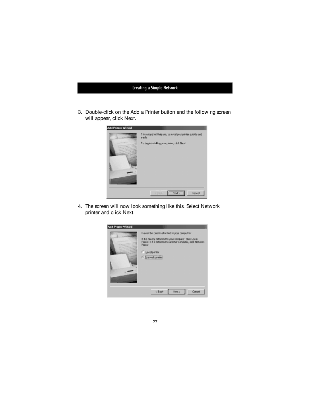 Belkin F5D5050 manual Creating a Simple Network 