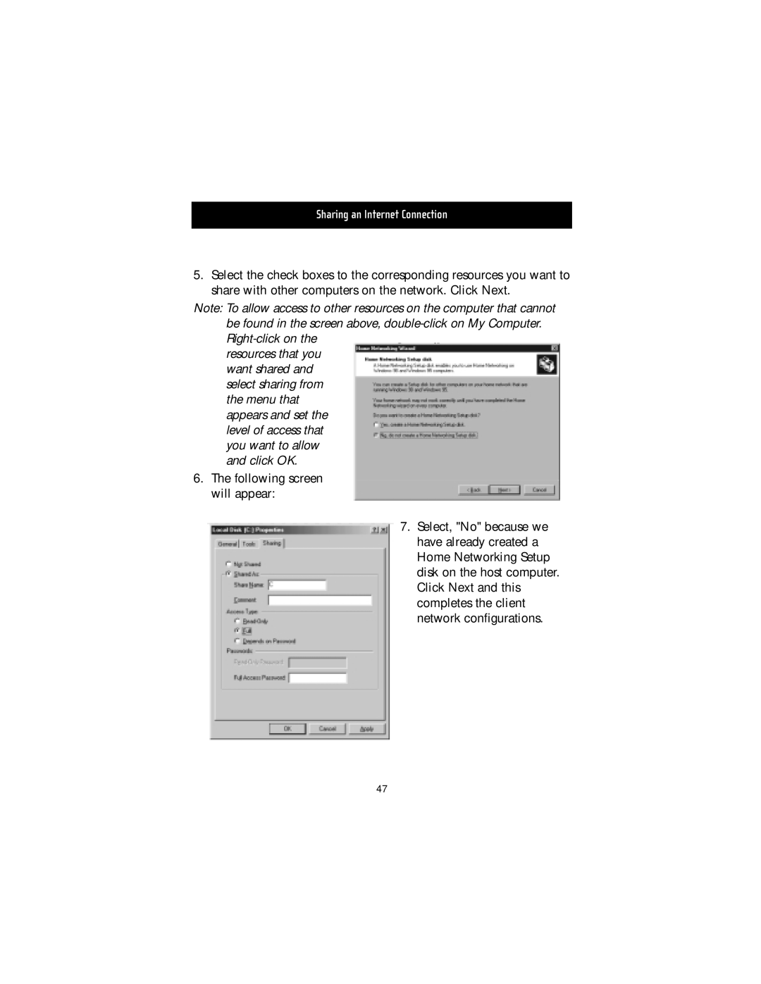 Belkin F5D5050 manual Sharing an Internet Connection 