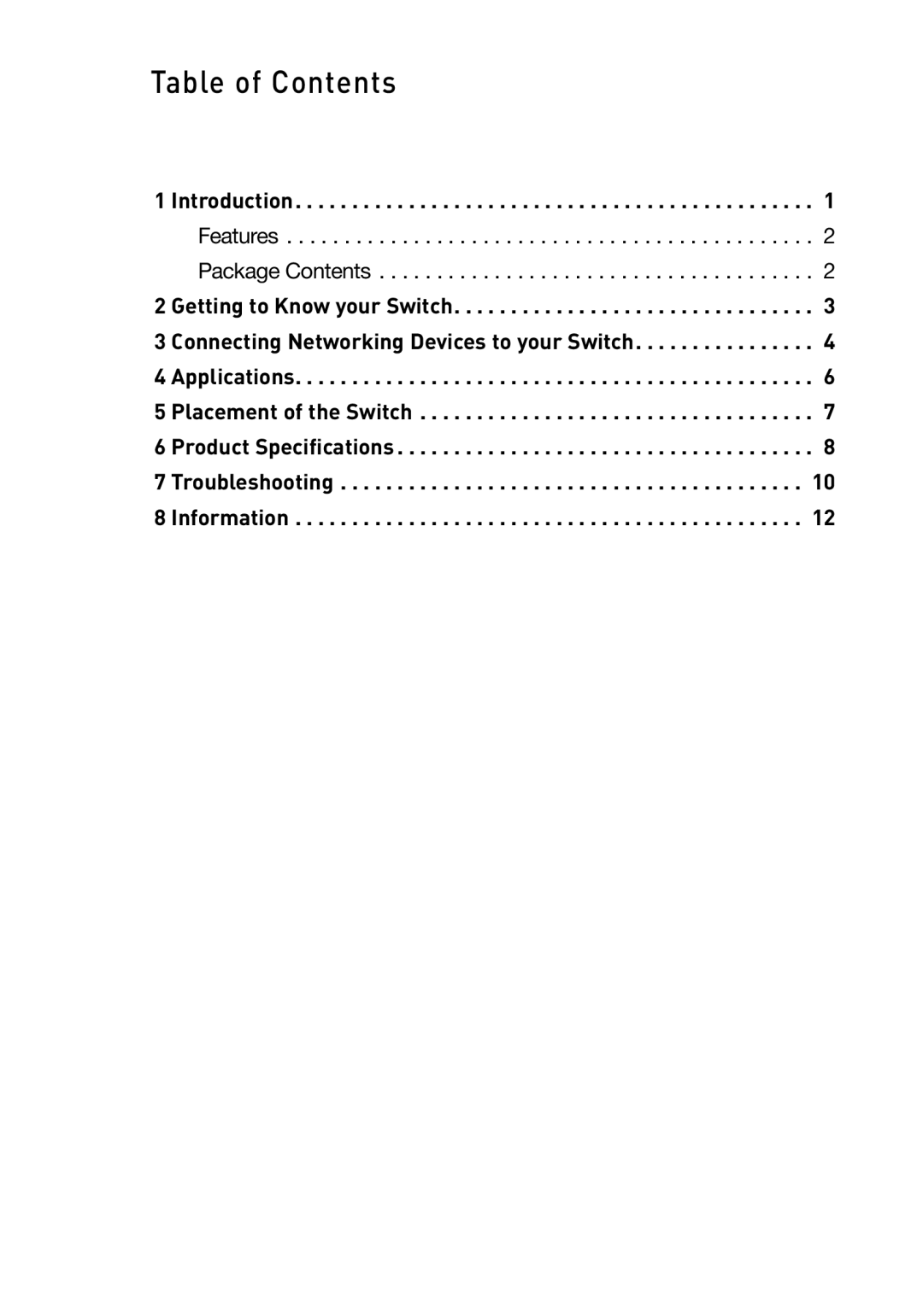 Belkin F5D5141-24, F5D5141-16 manual Table of Contents 