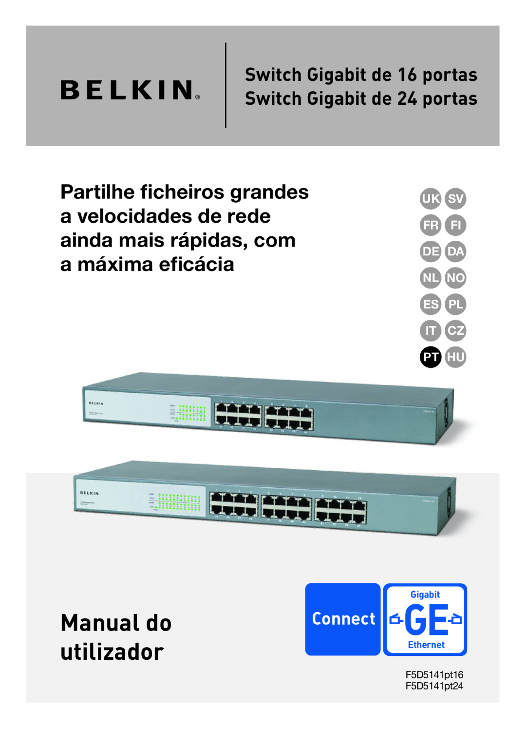 Belkin F5D5141uk16 user manual Manual do Utilizador 