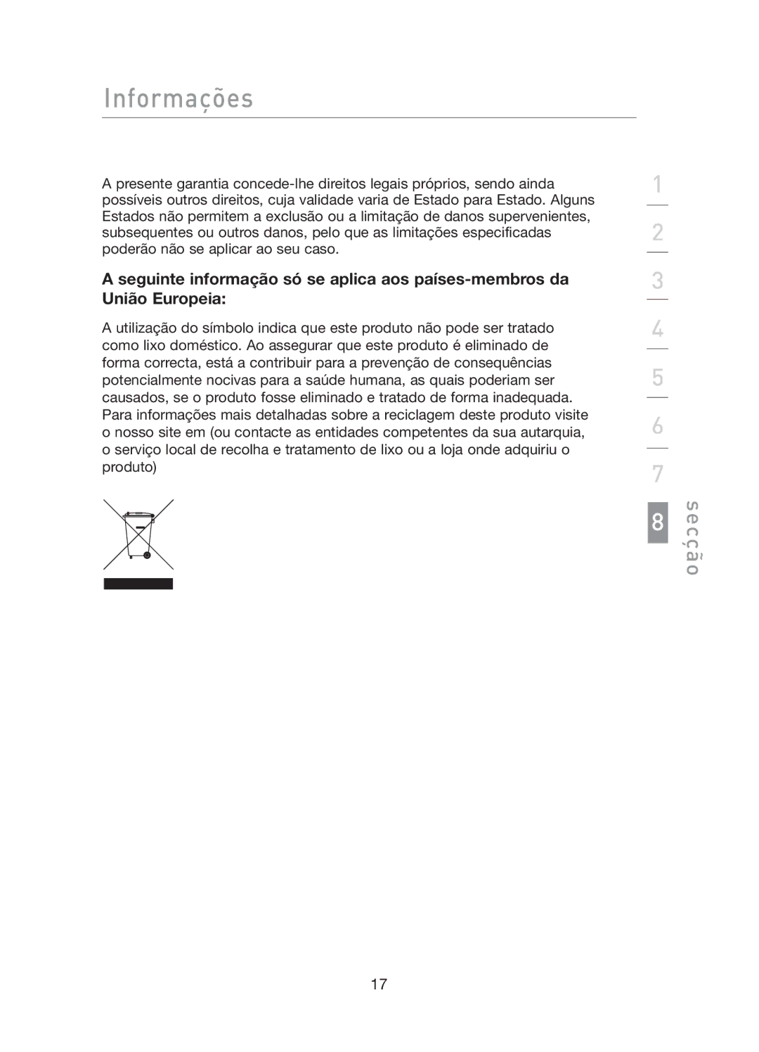 Belkin F5D5141uk16 user manual Informações 