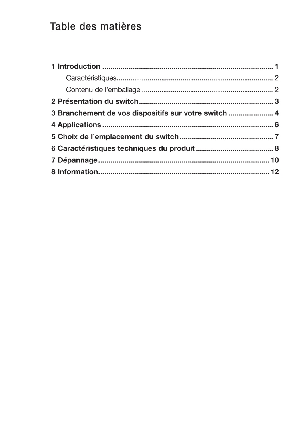 Belkin F5D5141uk16 user manual Introduction Caractéristiques, Contenu de l’emballage 