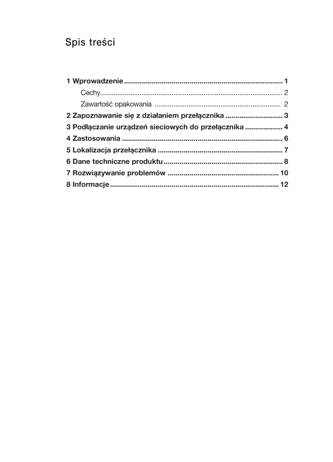 Belkin F5D5141uk16 user manual Spis treści 