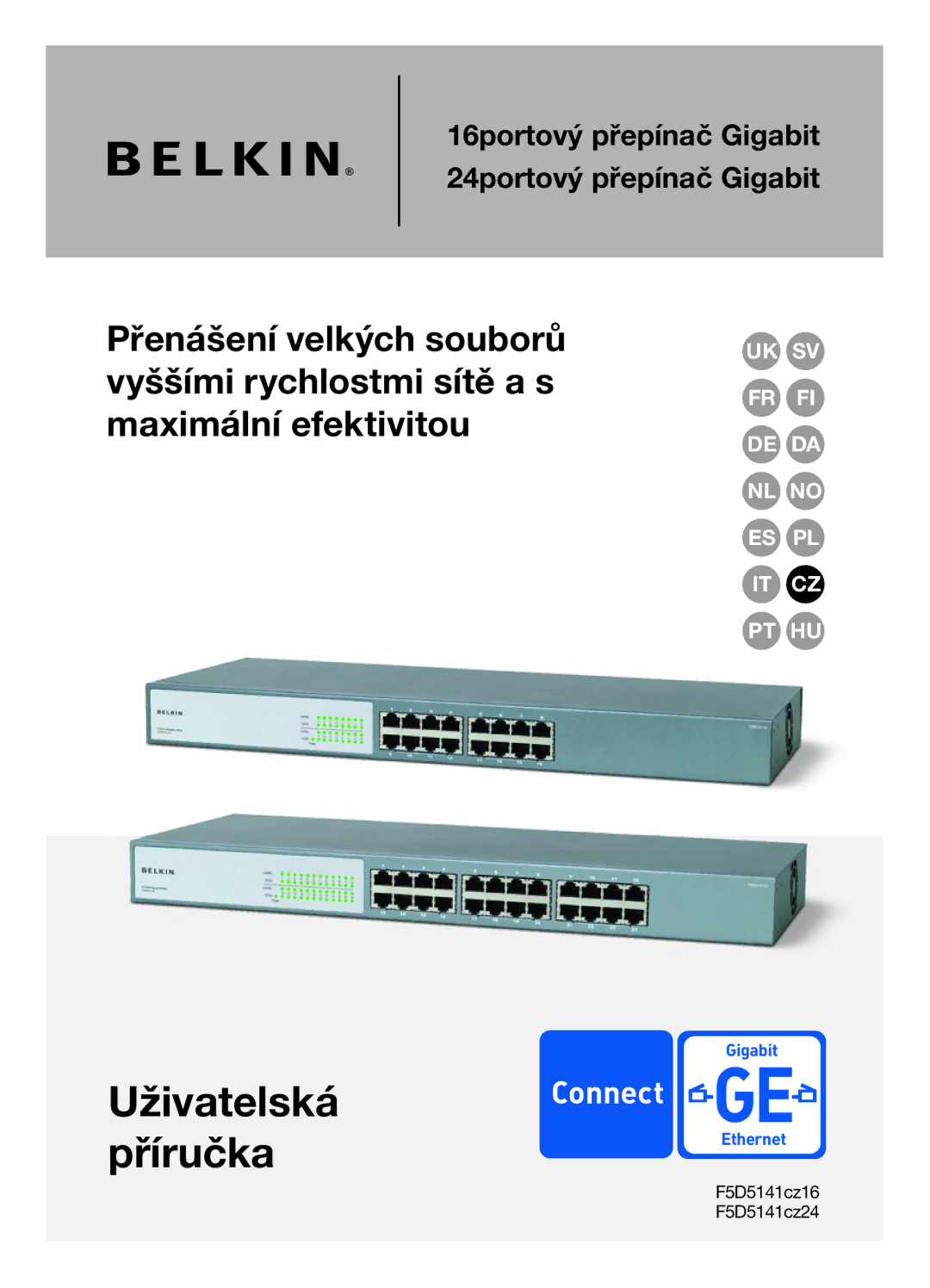 Belkin F5D5141uk16 user manual Uživatelská Příručka 