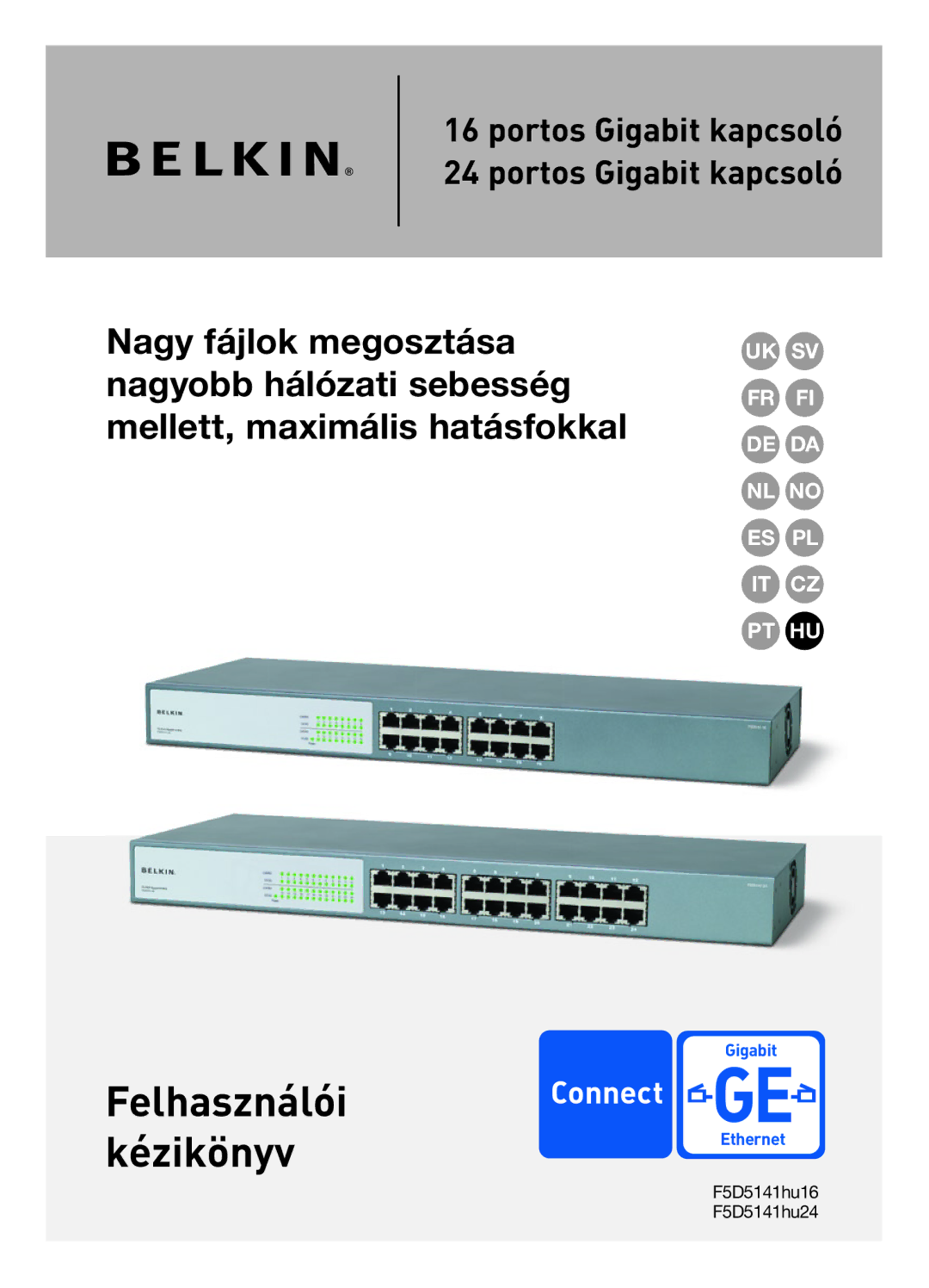 Belkin F5D5141uk16 user manual Felhasználói Kézikönyv 