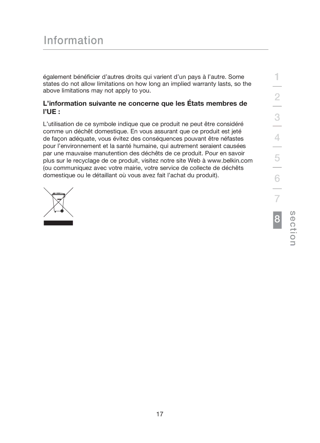 Belkin F5D5141uk16 user manual Information 