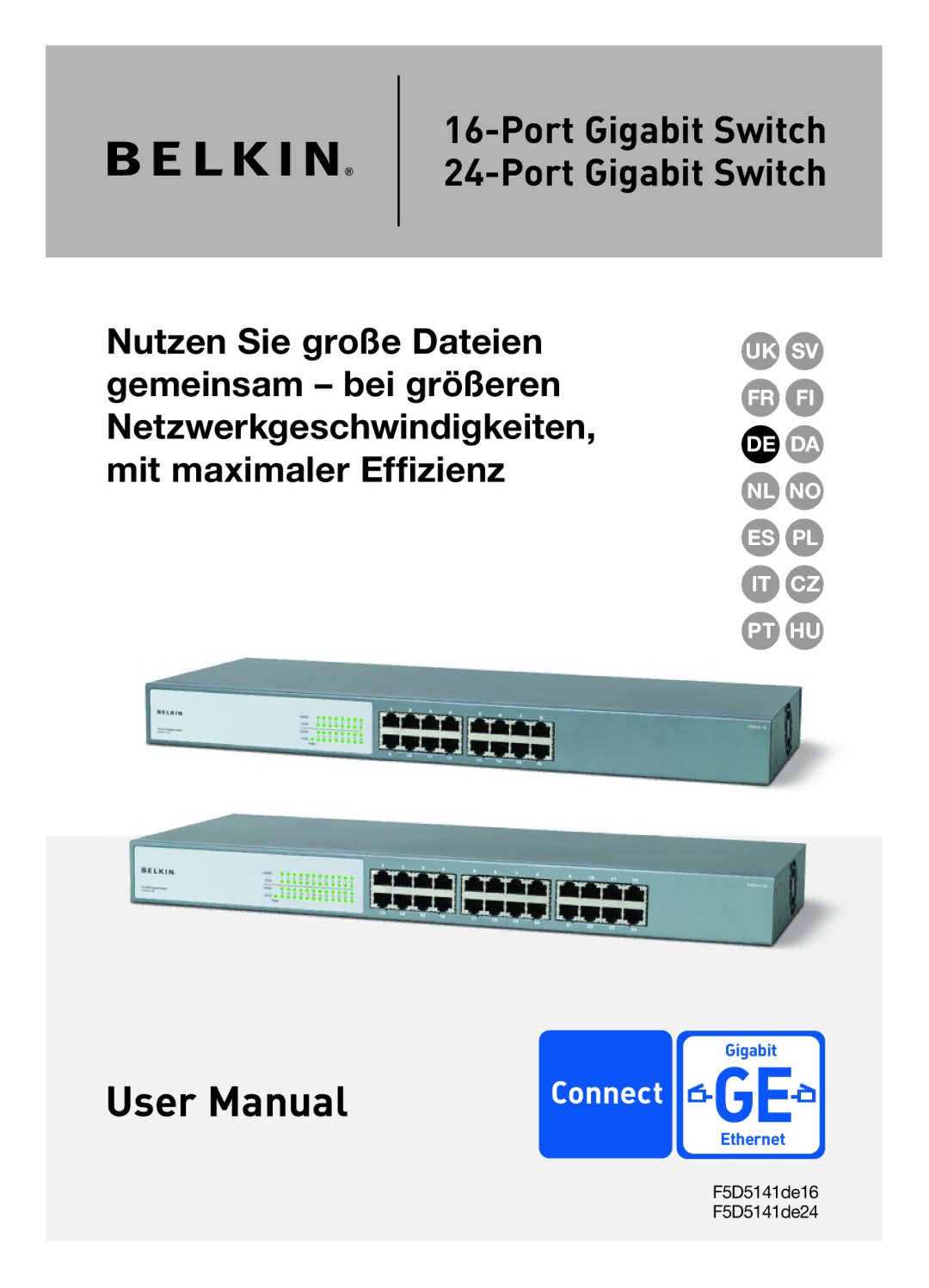 Belkin F5D5141uk16 user manual F5D5141de16 