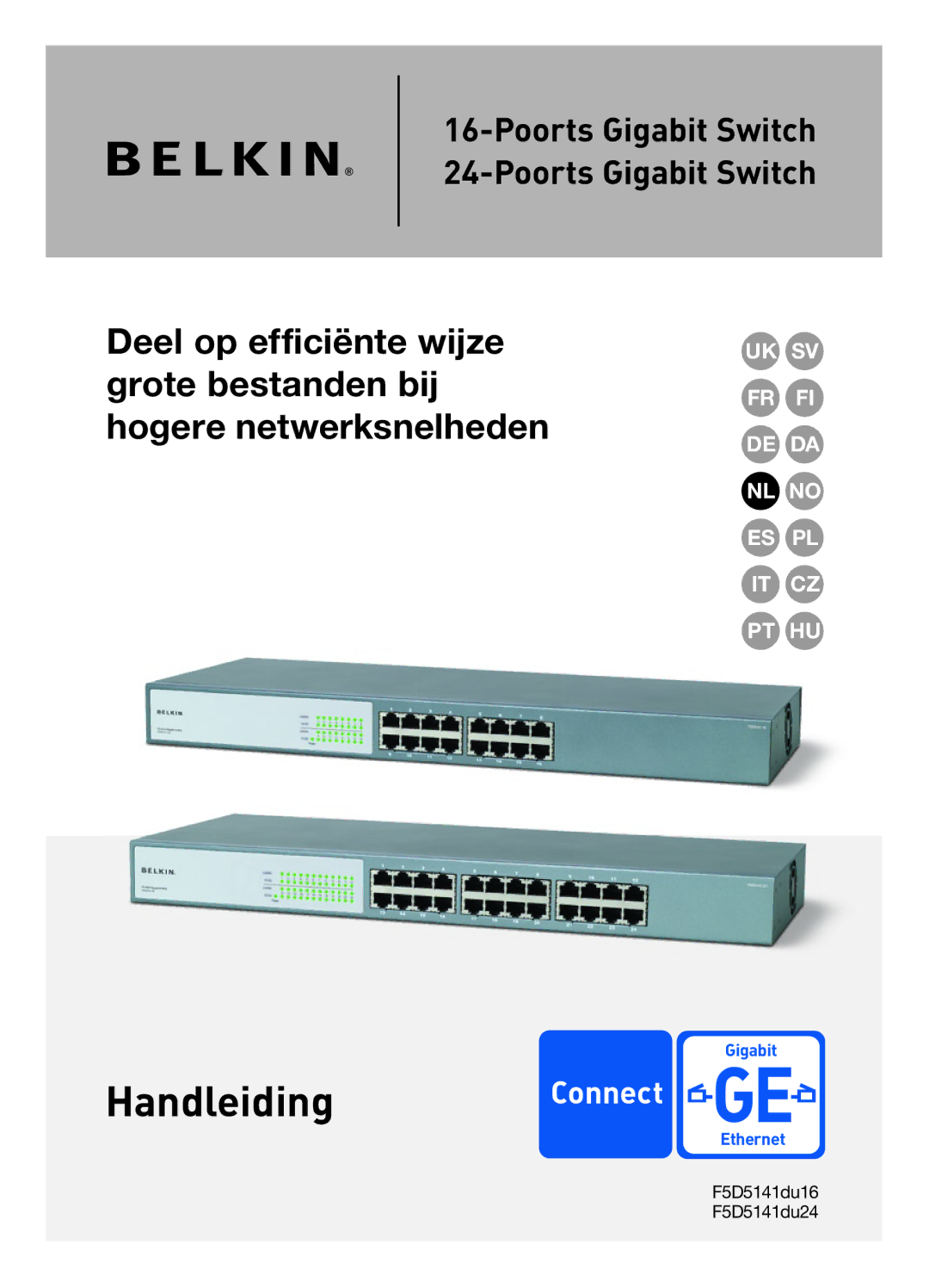 Belkin F5D5141uk16 user manual Handleiding 