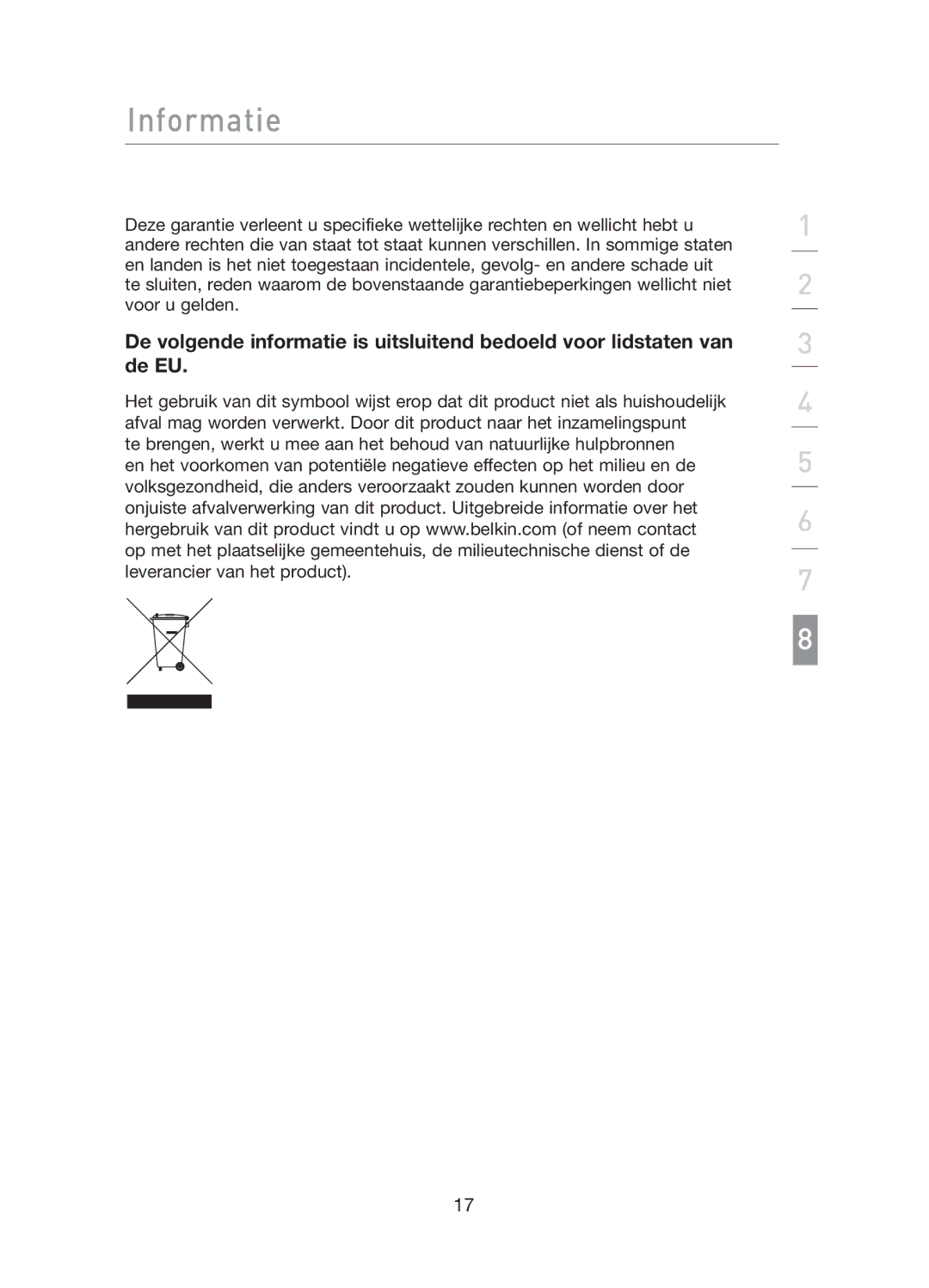 Belkin F5D5141uk16 user manual Informatie 